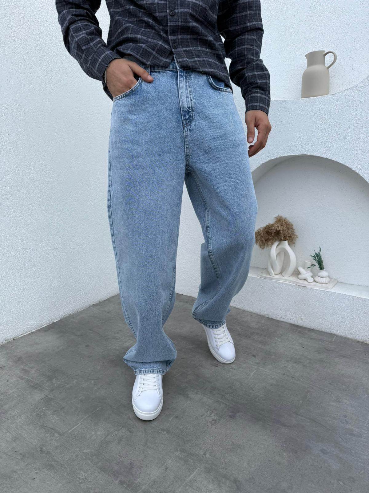 Aboult Baskı Gömlek- Süper Baggy Jean Lacivert