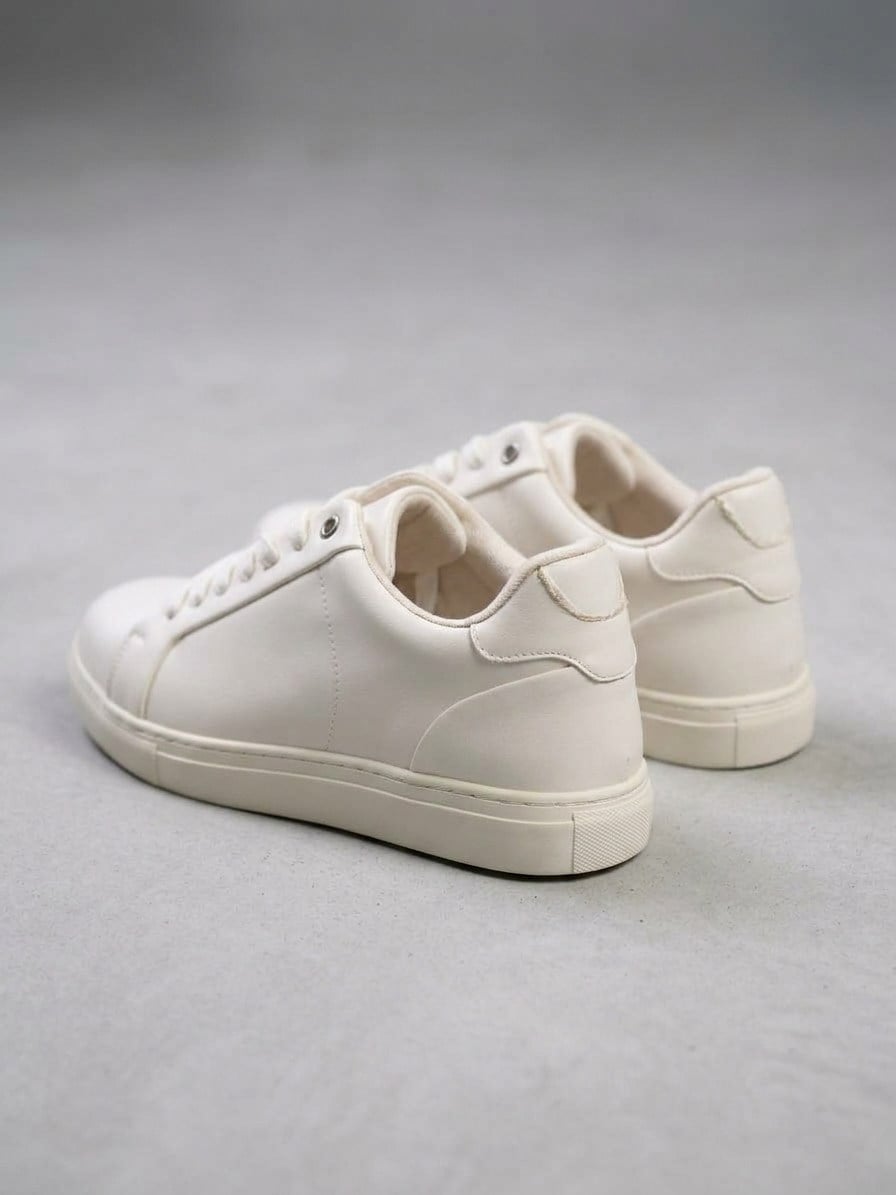 Beyaz Tabanlı Deri Erkek Sneaker
