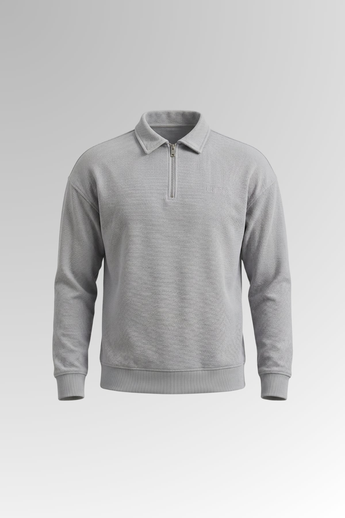 Çelik Örme Pike Sweatshirt Gri