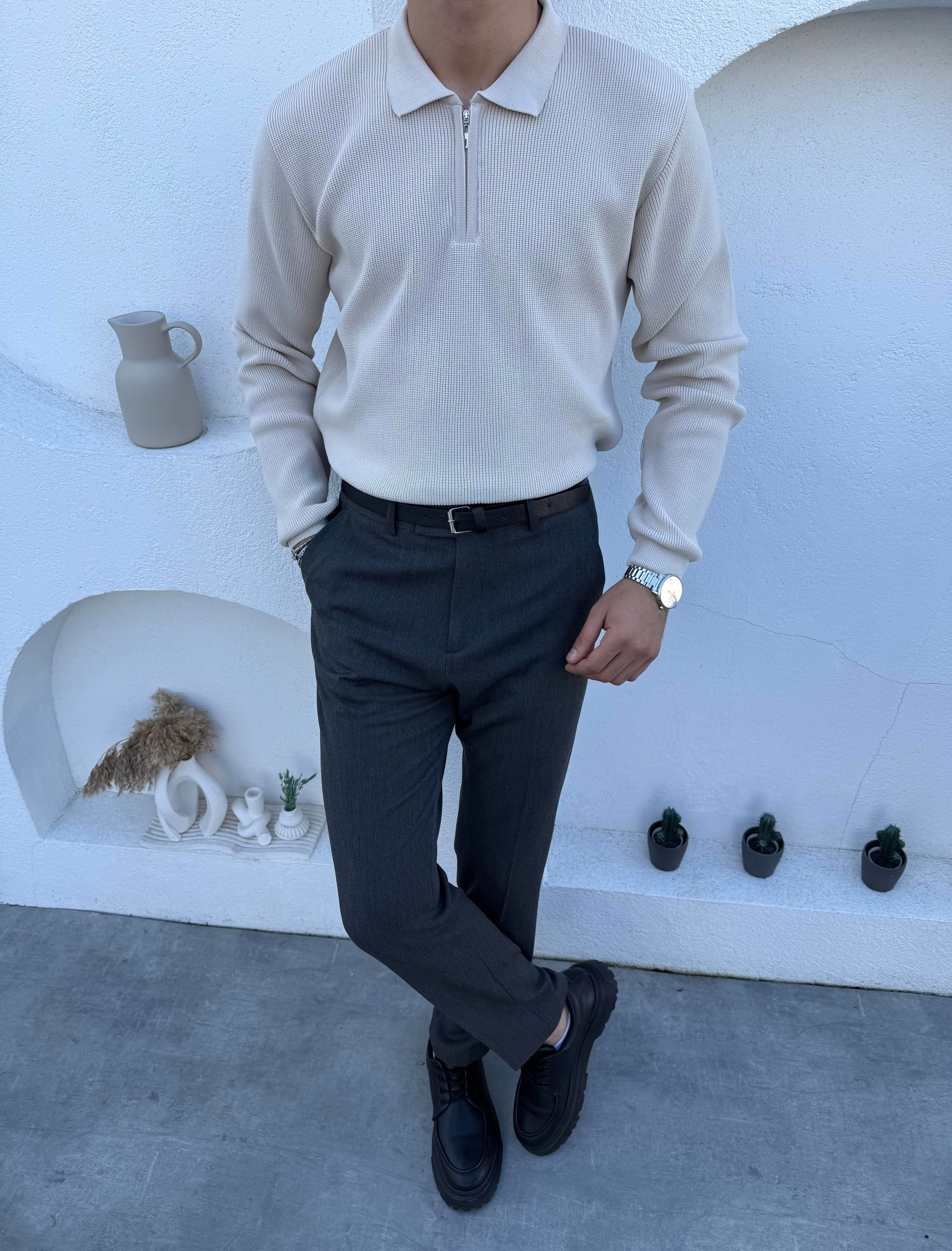 Çelik Örme Premium Kazak Bej