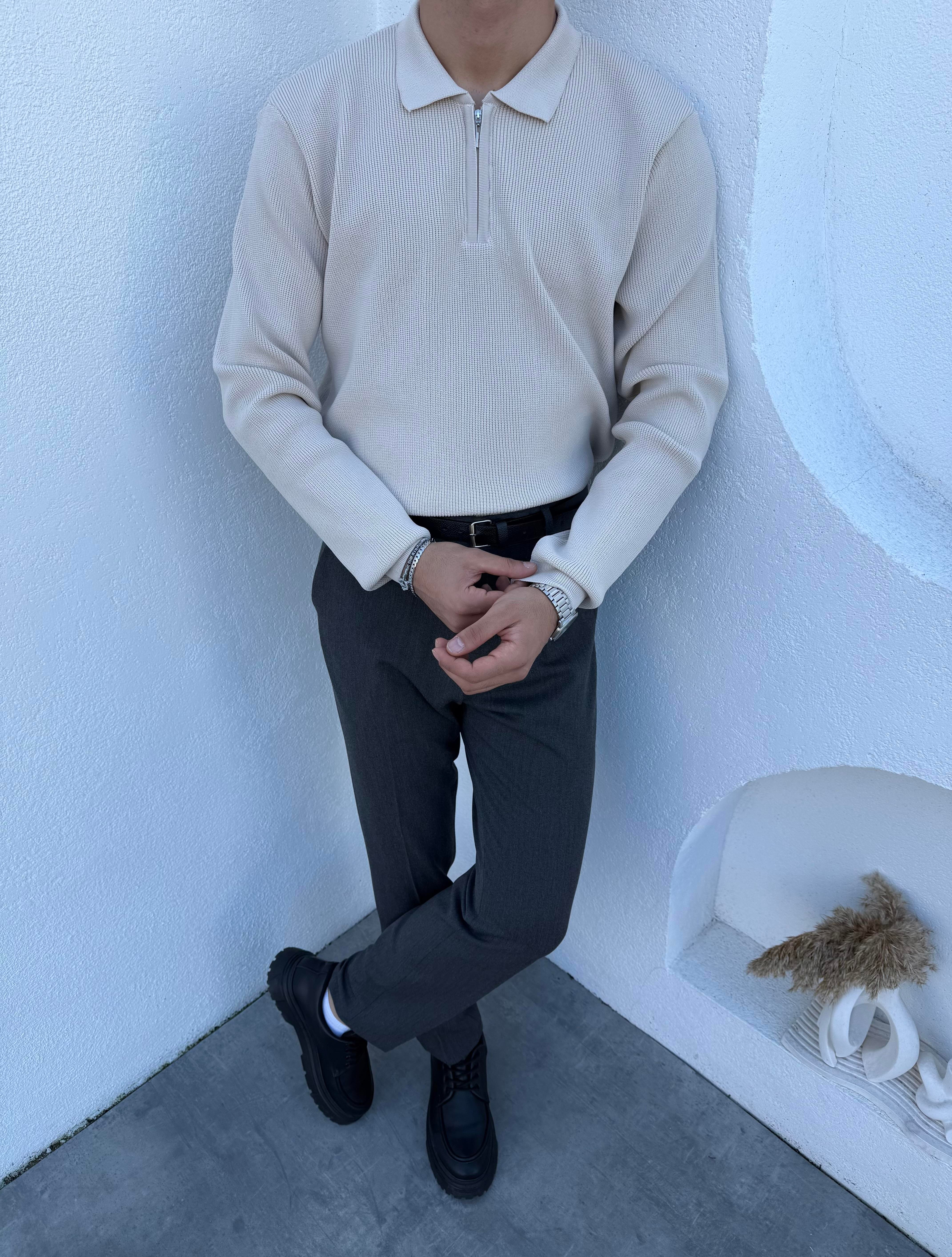 Çelik Örme Premium Kazak Bej