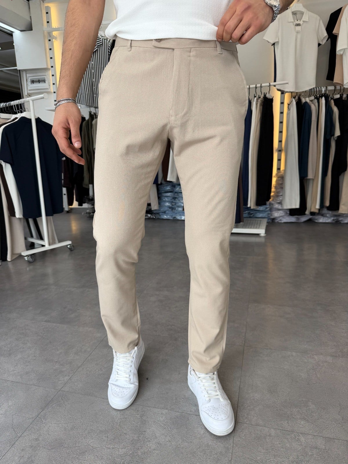 Dilli Regular Kumaş Pantolon Bej