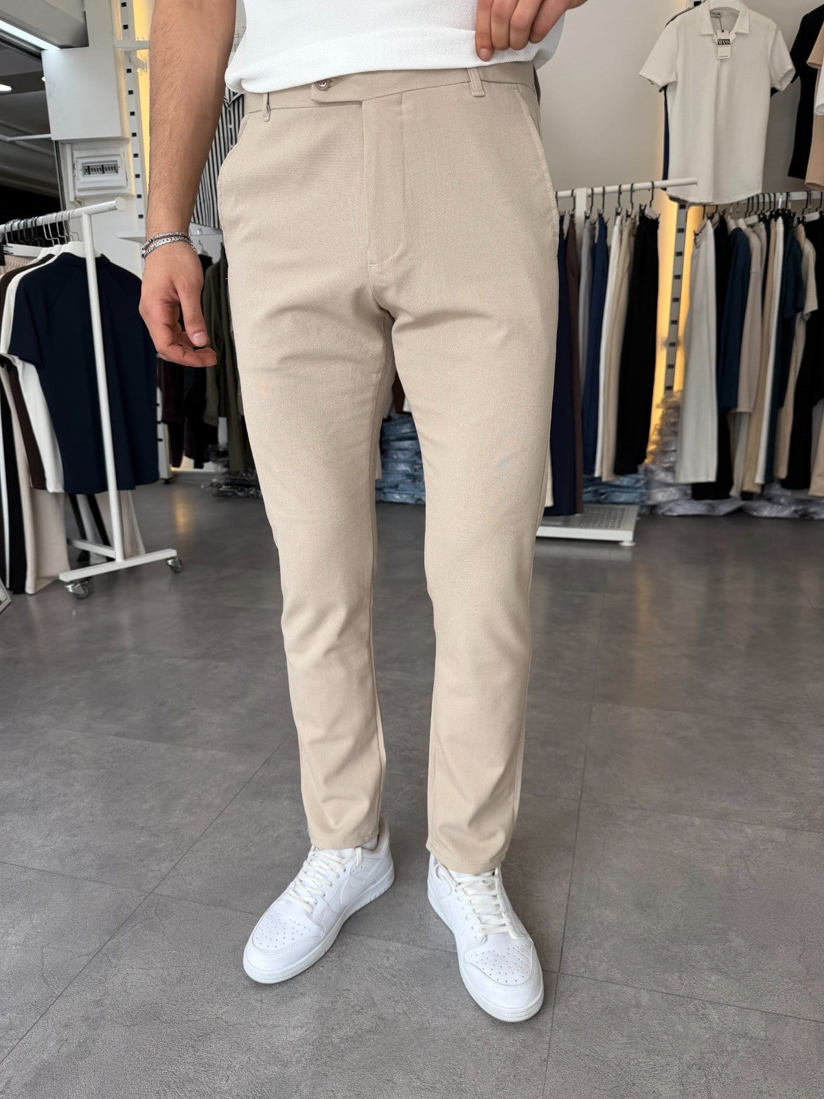 Dilli Regular Kumaş Pantolon Bej