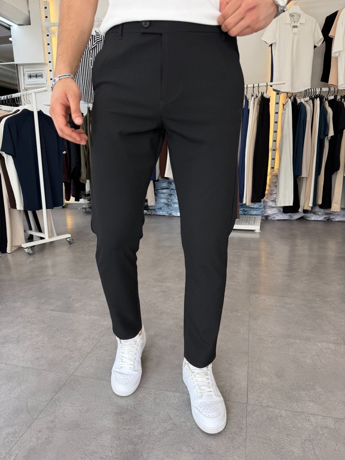 Dilli Regular Kumaş Pantolon Siyah