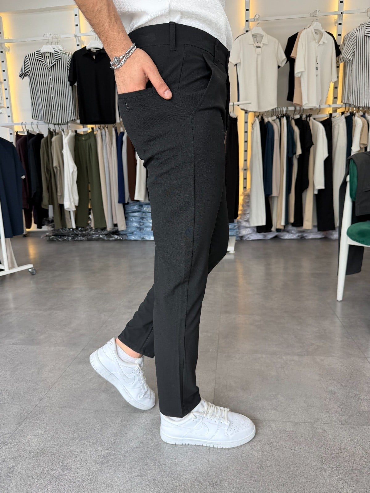 Dilli Regular Kumaş Pantolon Siyah