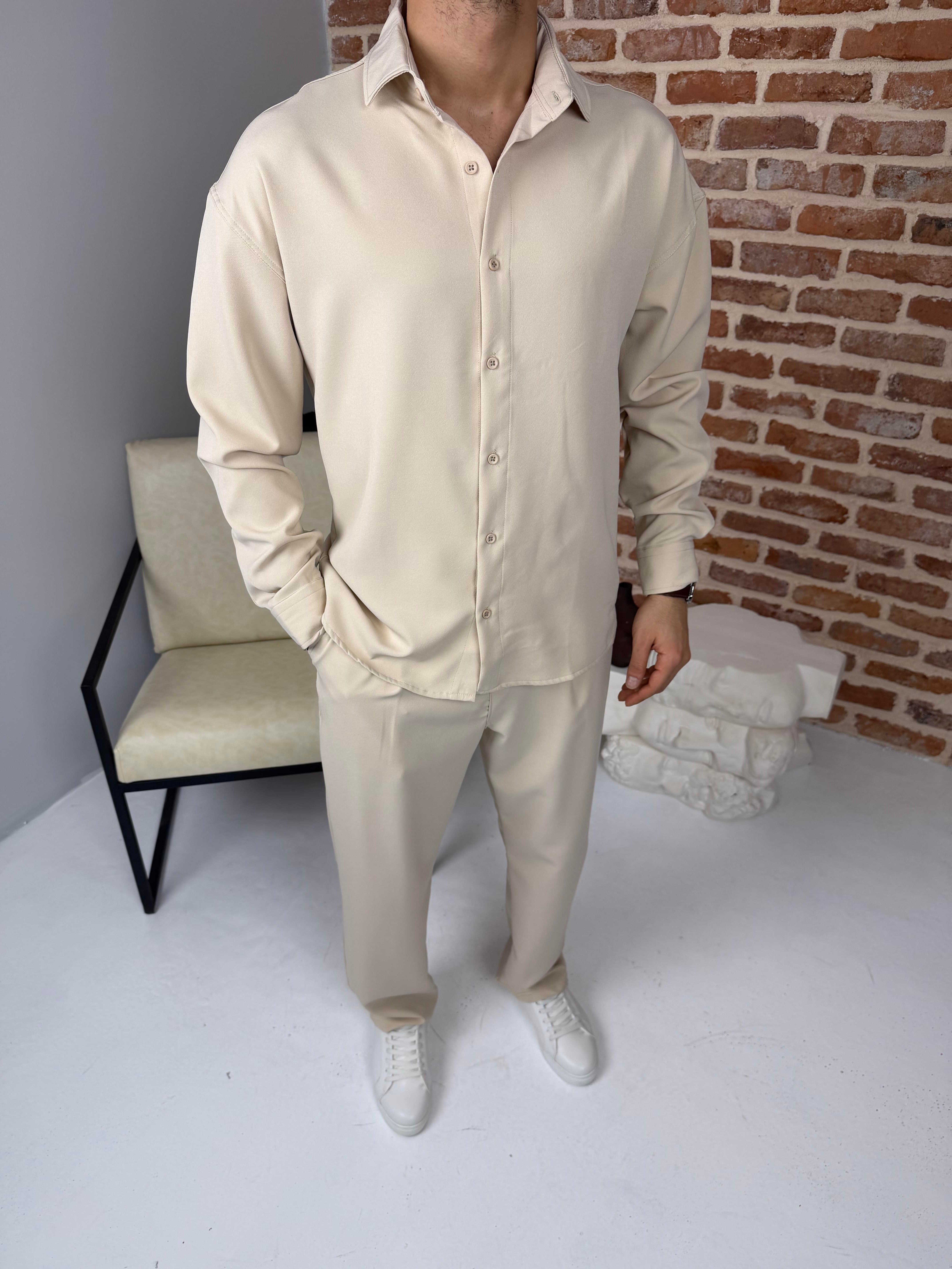 DubleFace Gömlek Takım Bej