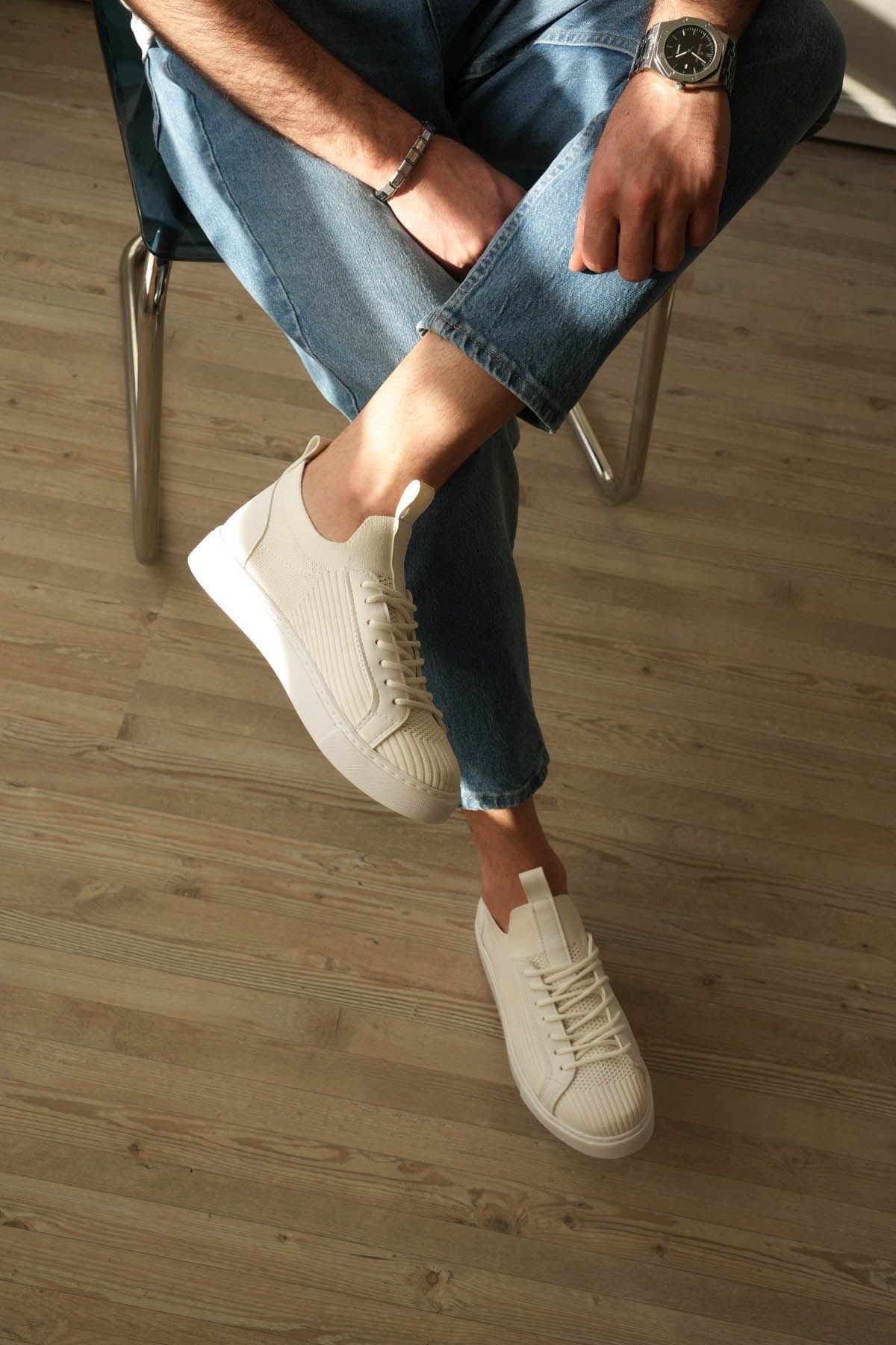 Esnek Triko Ayakkabı Bej