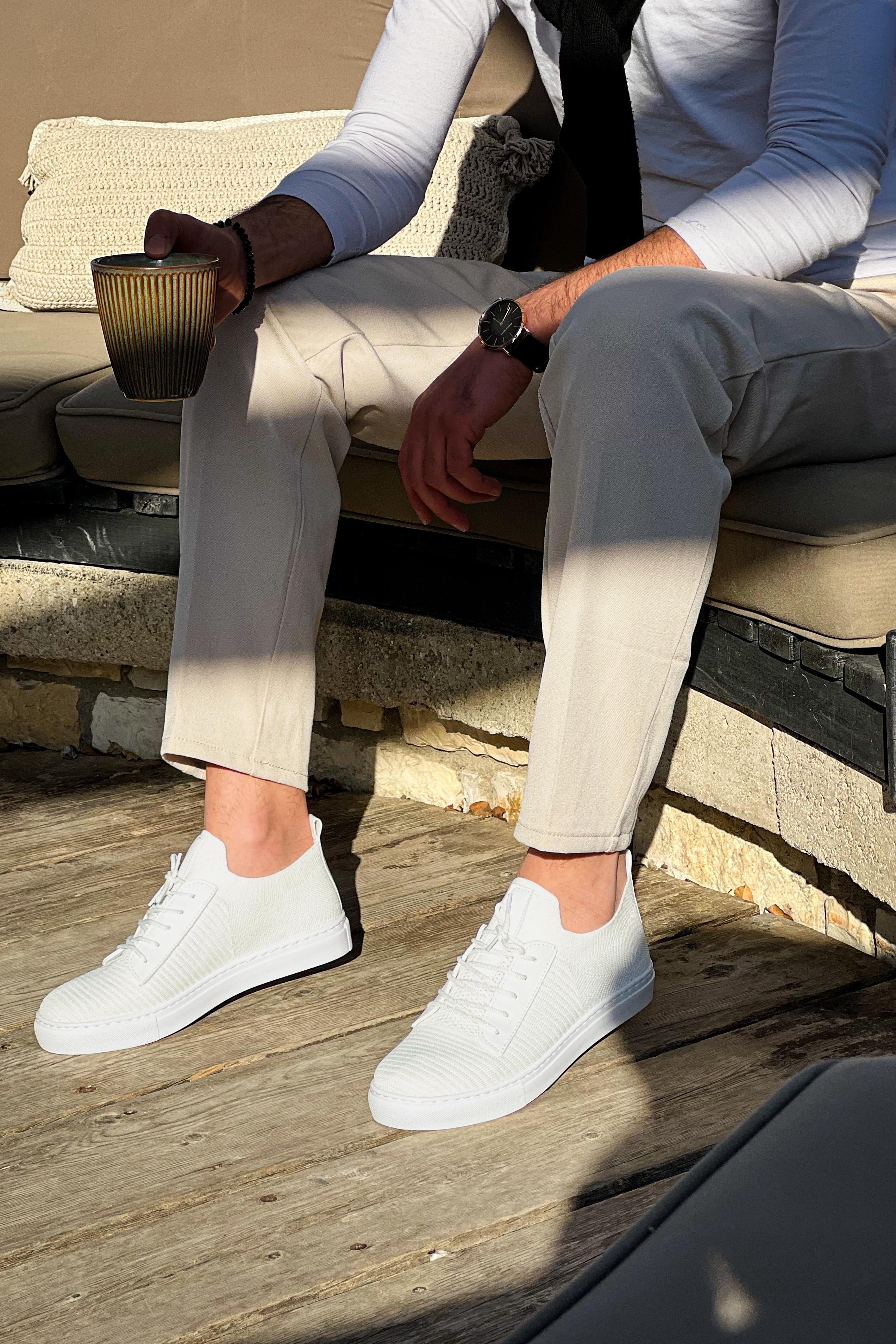 Esnek Triko Ayakkabı Beyaz