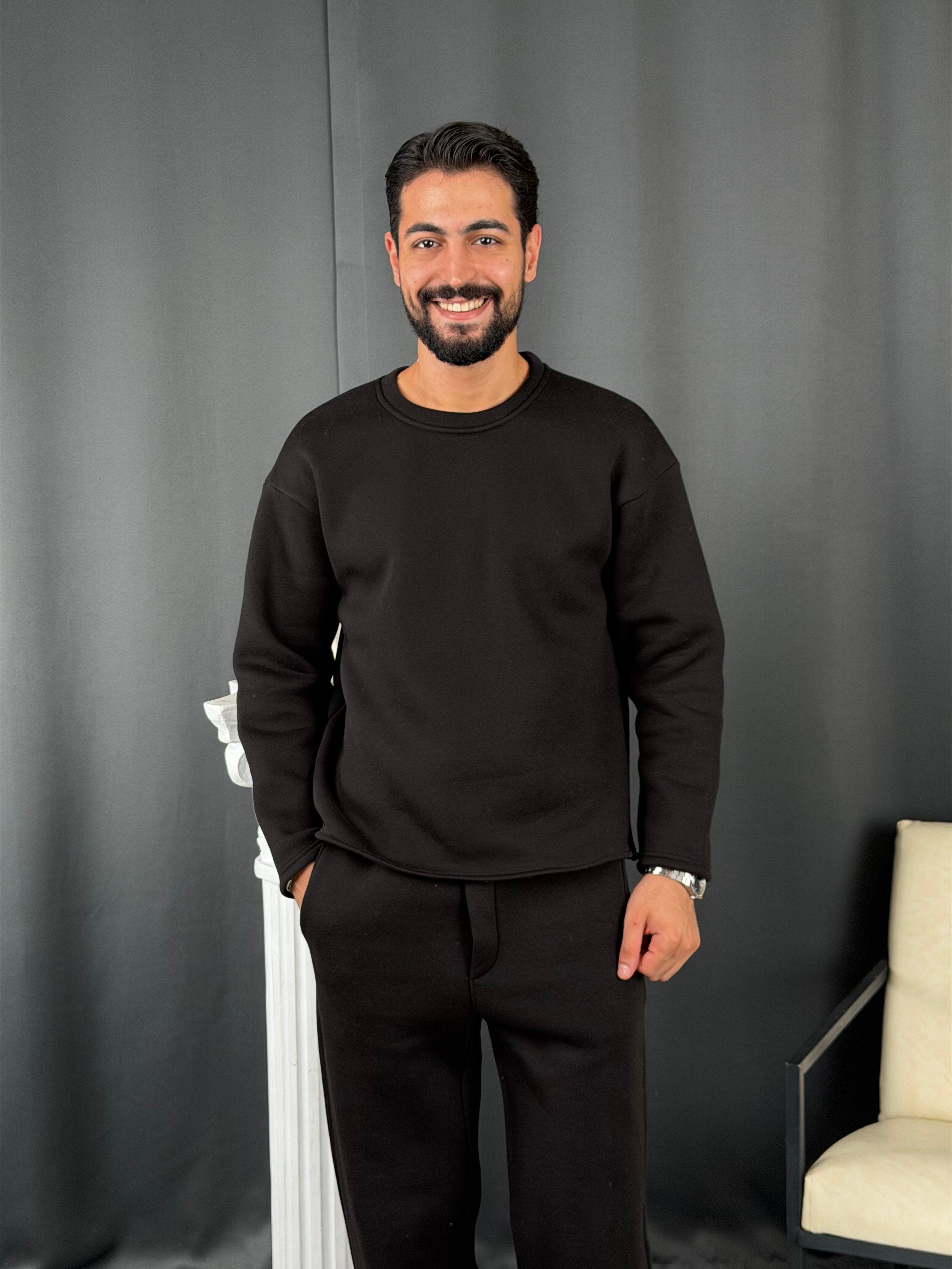 İplik Basic Oversize Takım Siyah