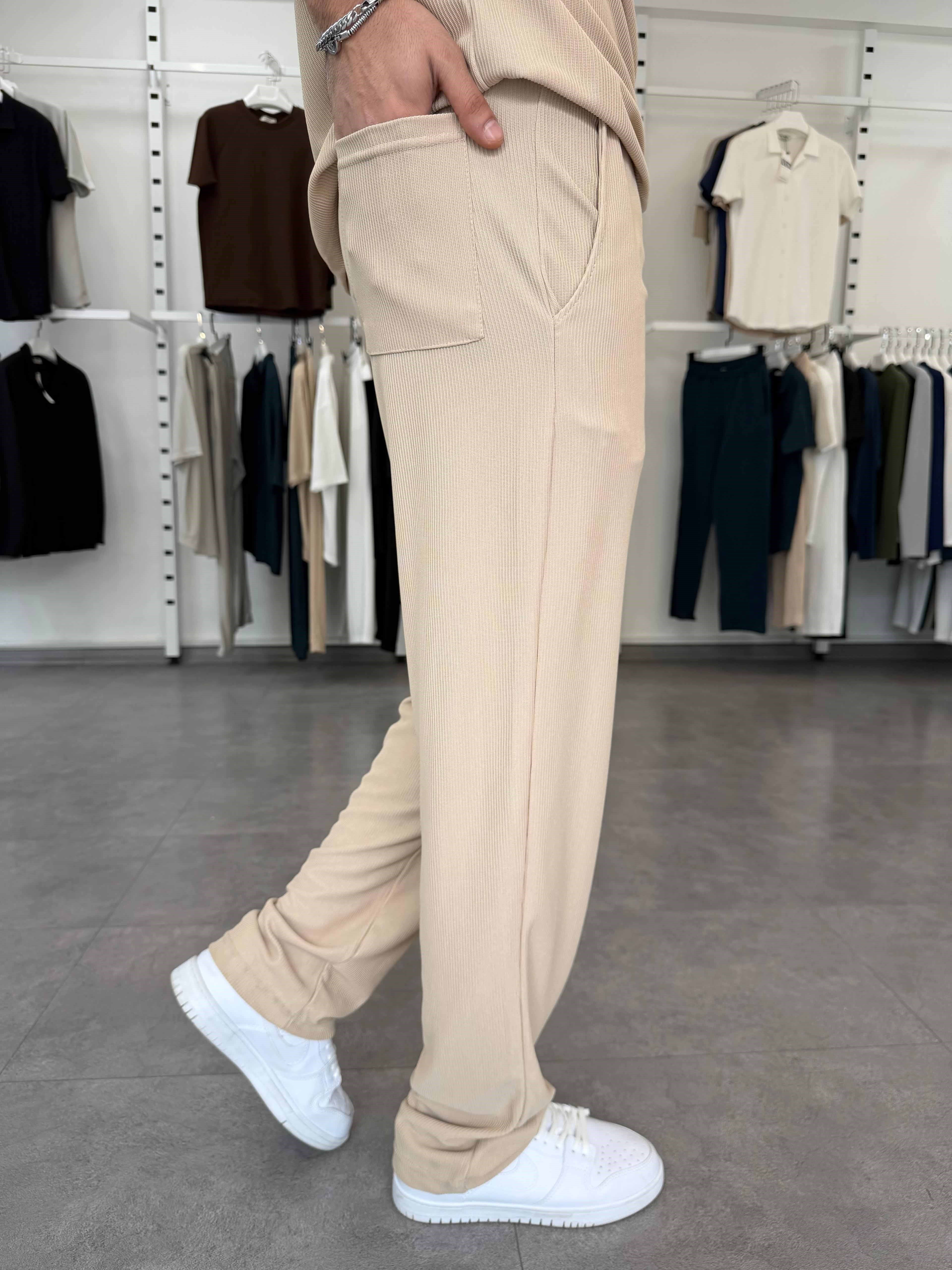 İthal Ottoman Baggy Pantolon Bej