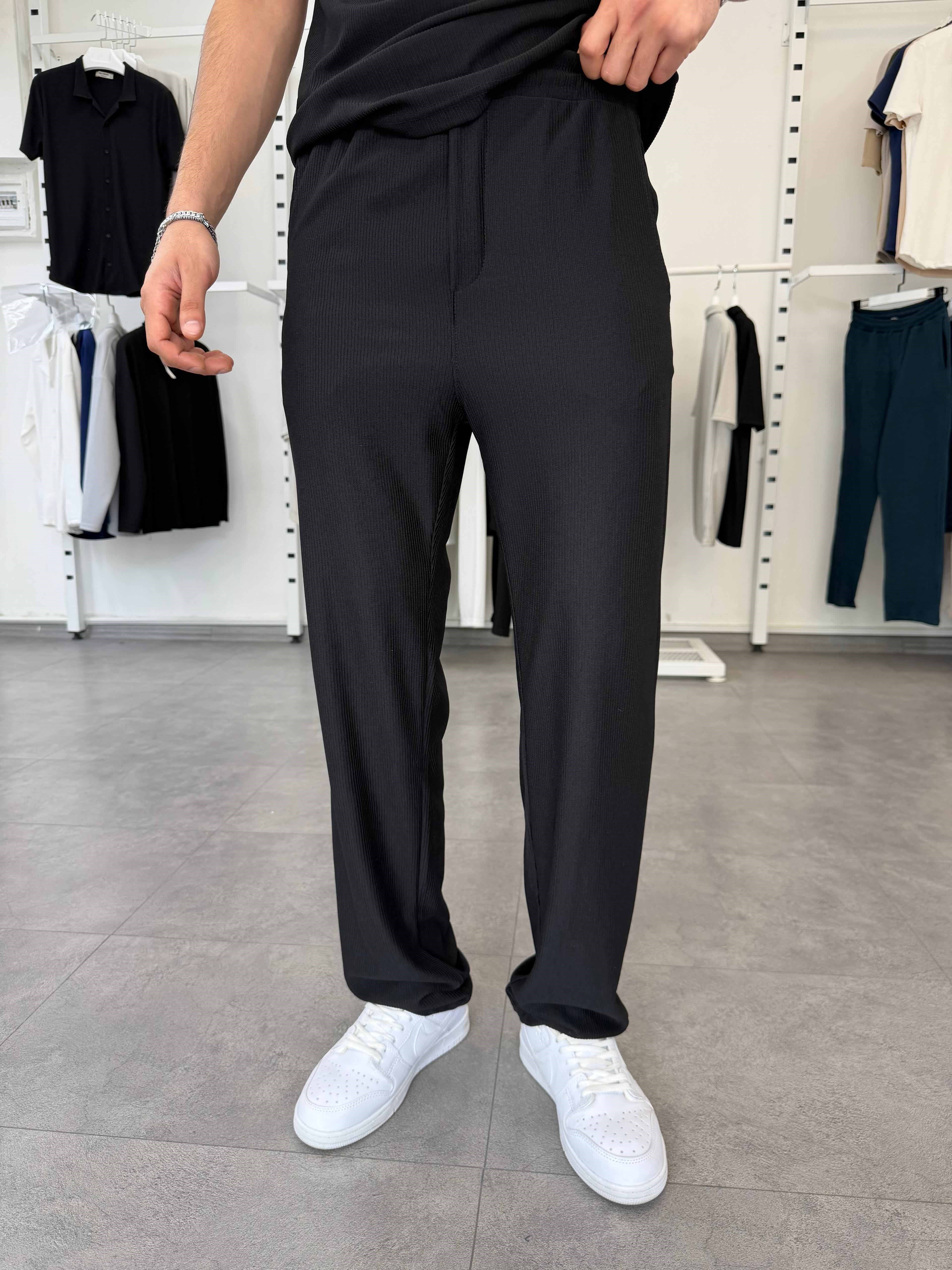 İthal Ottoman Baggy Pantolon Siyah