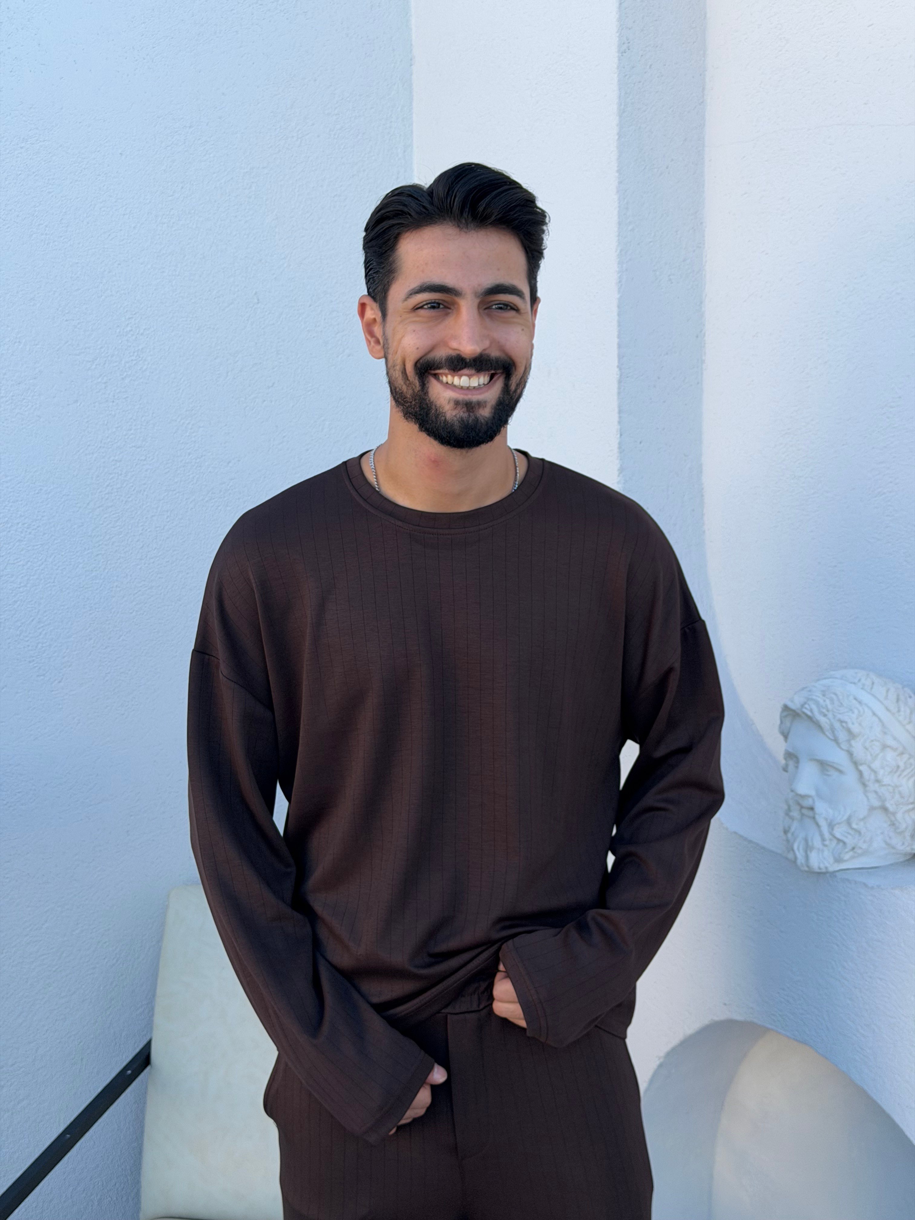 Longsleeve Oysh Kumaş Takım Kahve