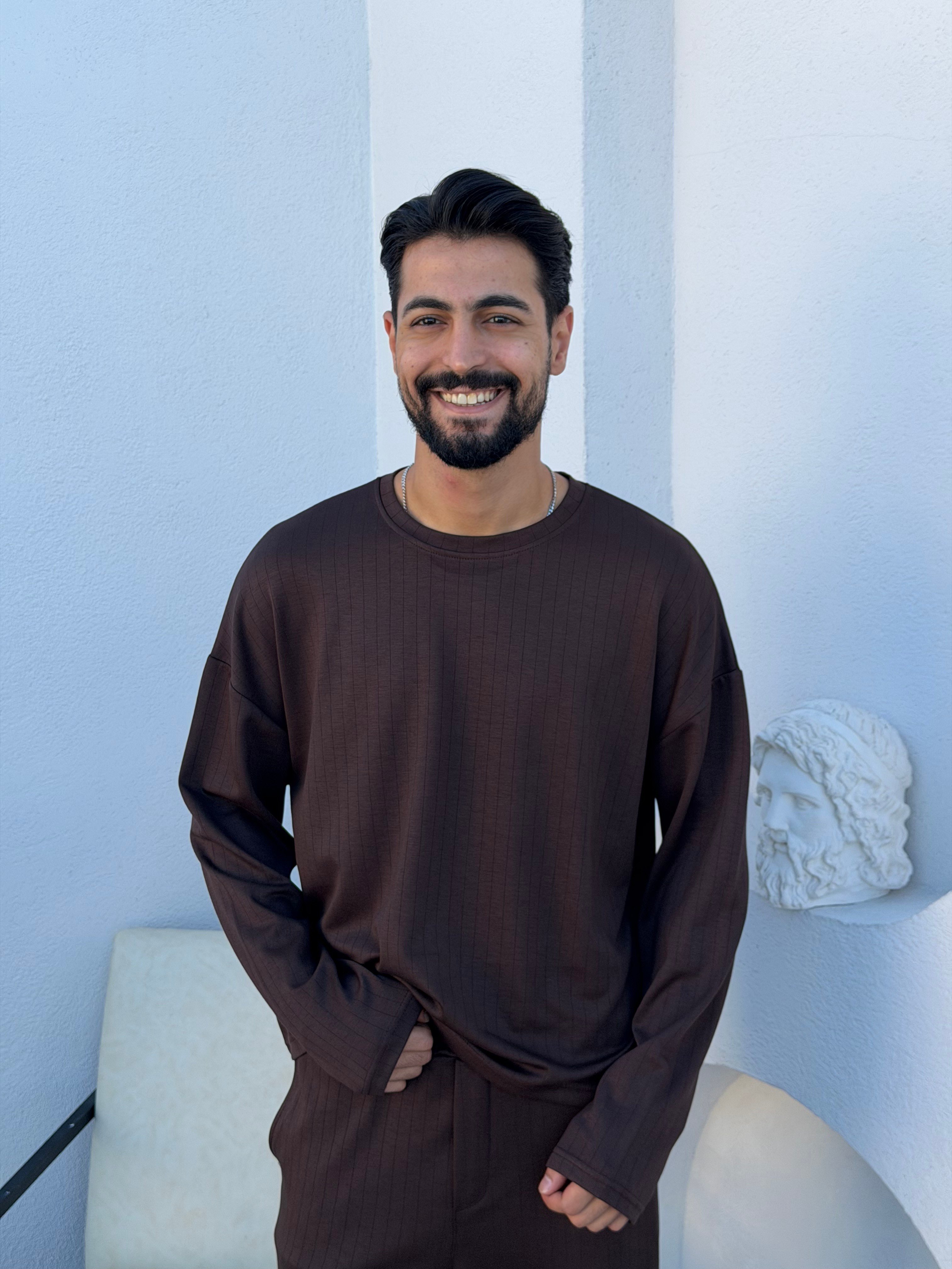 Longsleeve Oysh Kumaş Takım Kahve