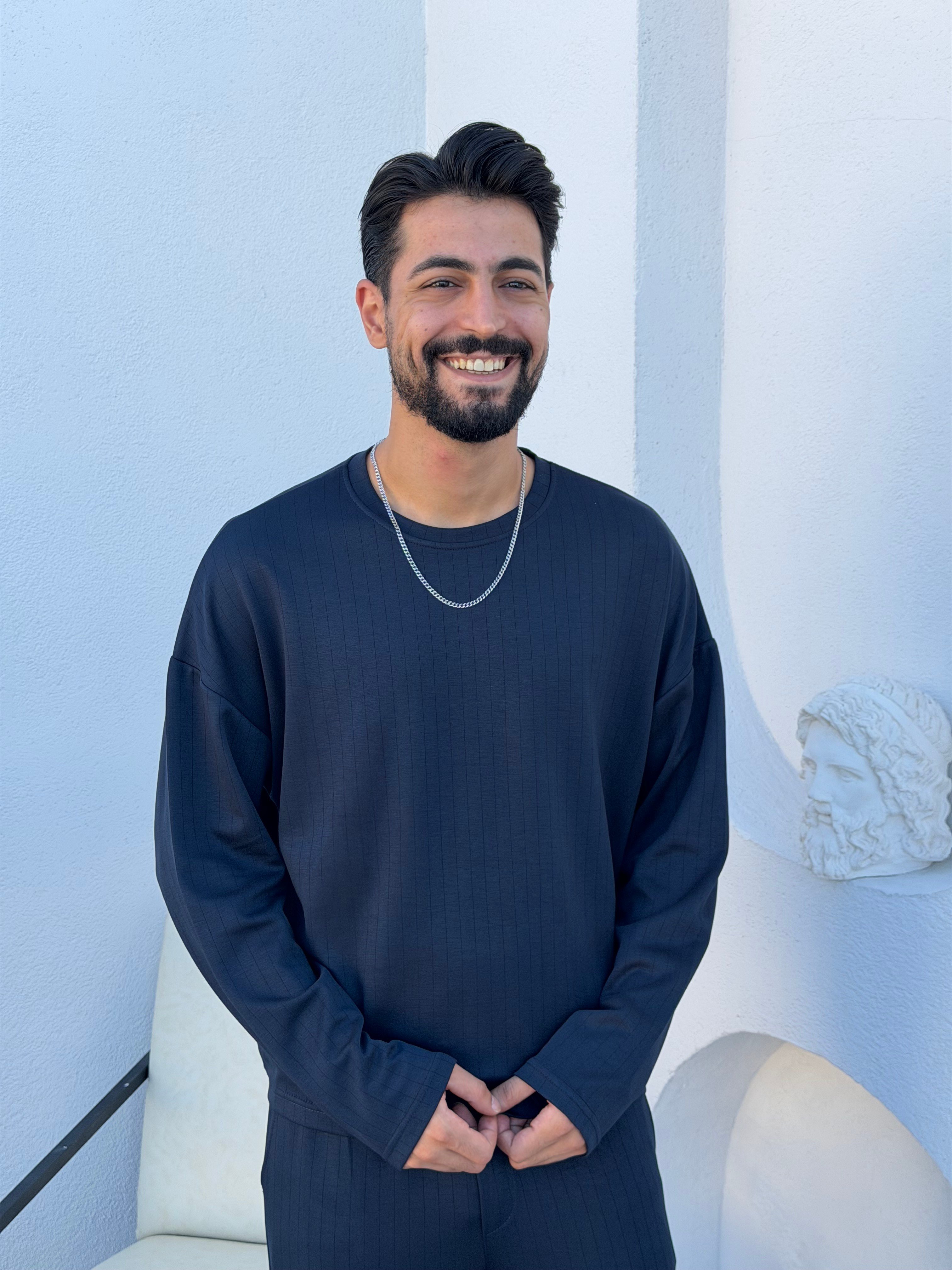 Longsleeve Oysh Kumaş Takım Lacivert