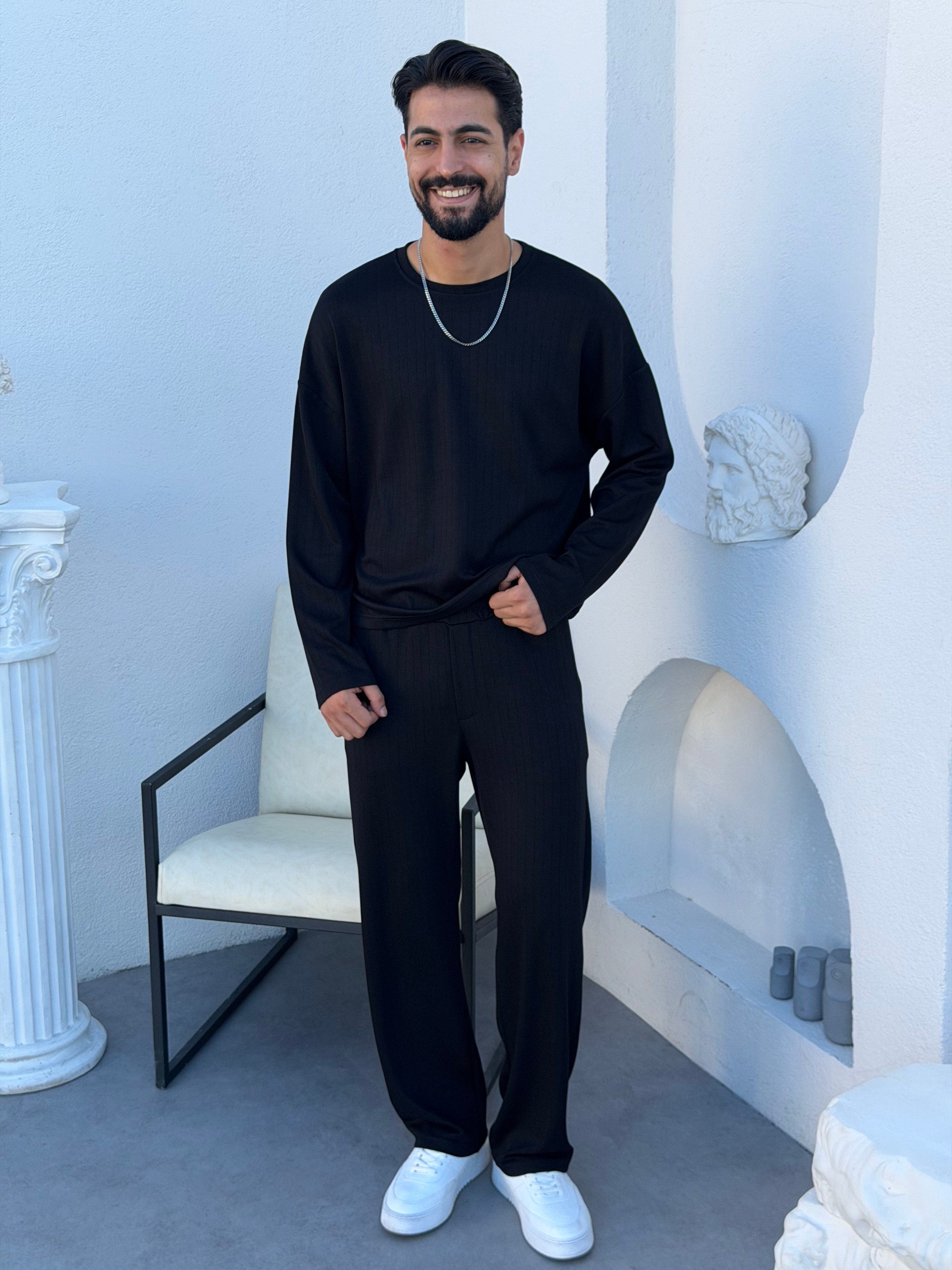 Longsleeve Oysh Kumaş Takım Siyah