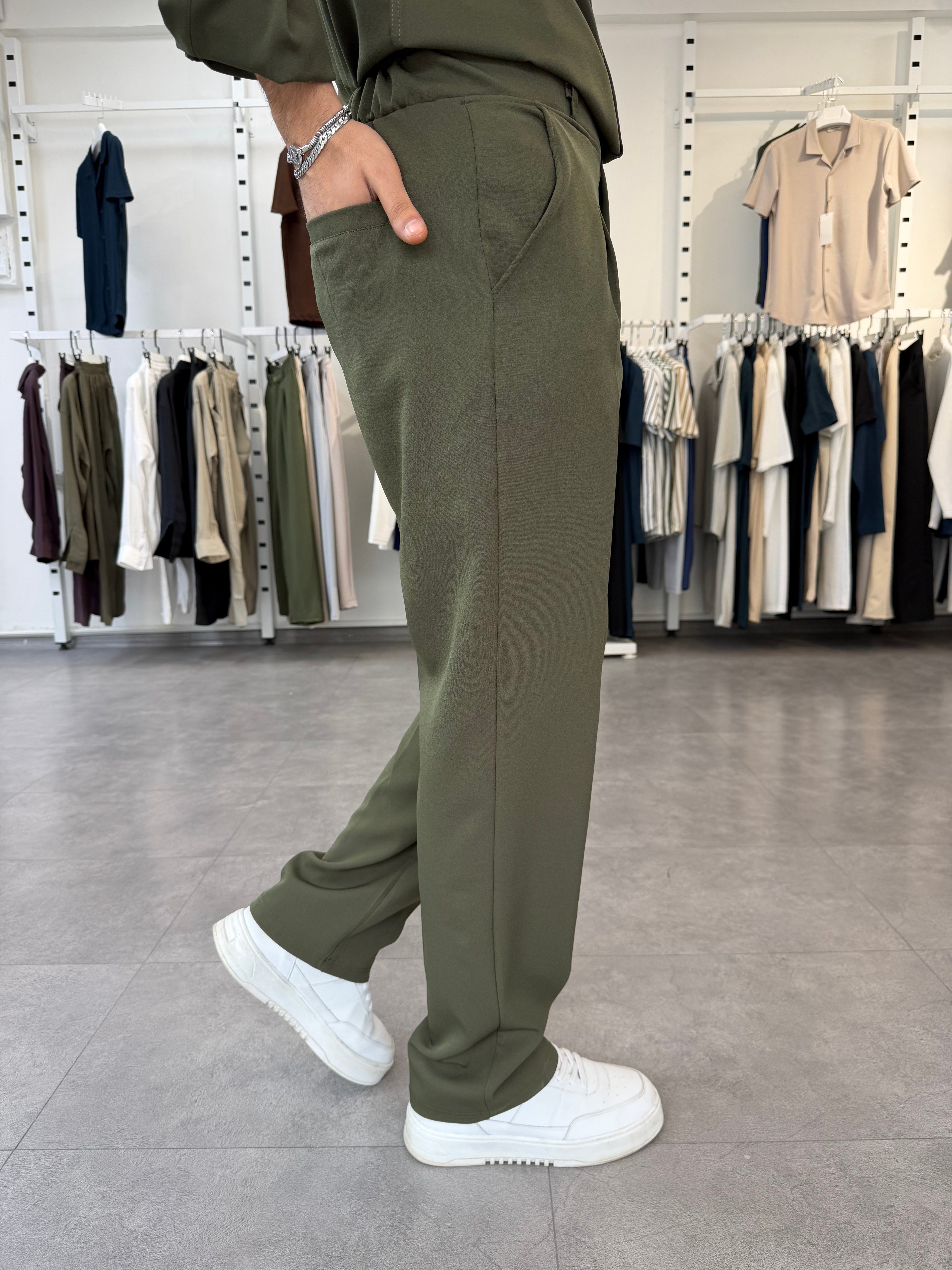 Oversize Duble Takım Haki