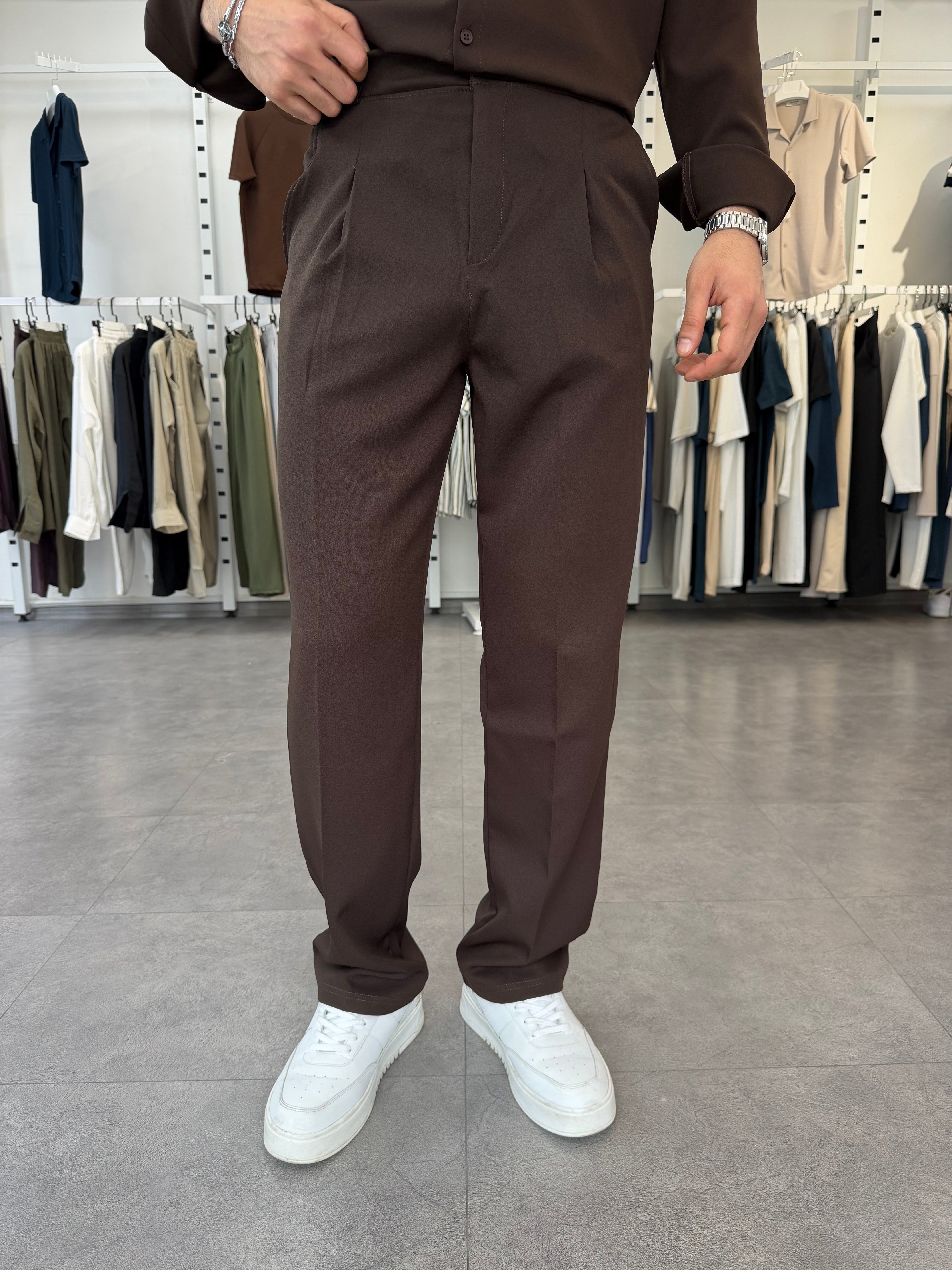 Oversize Duble Takım Kahve