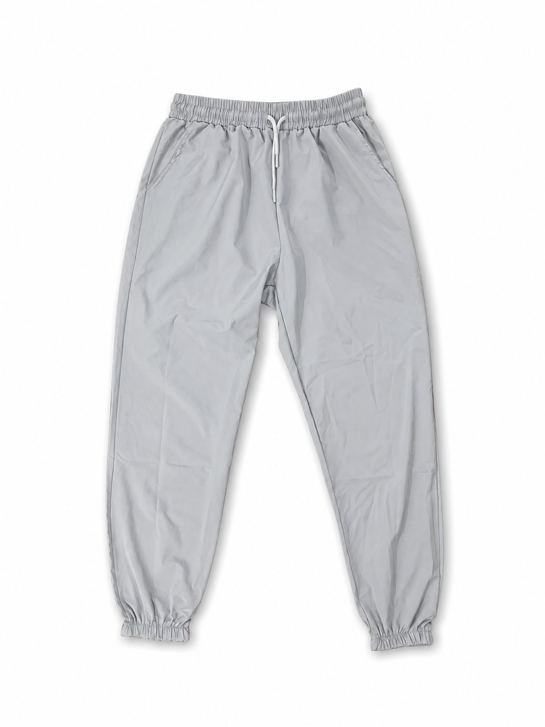 Paraşüt Paça Lastik Jogger Gri