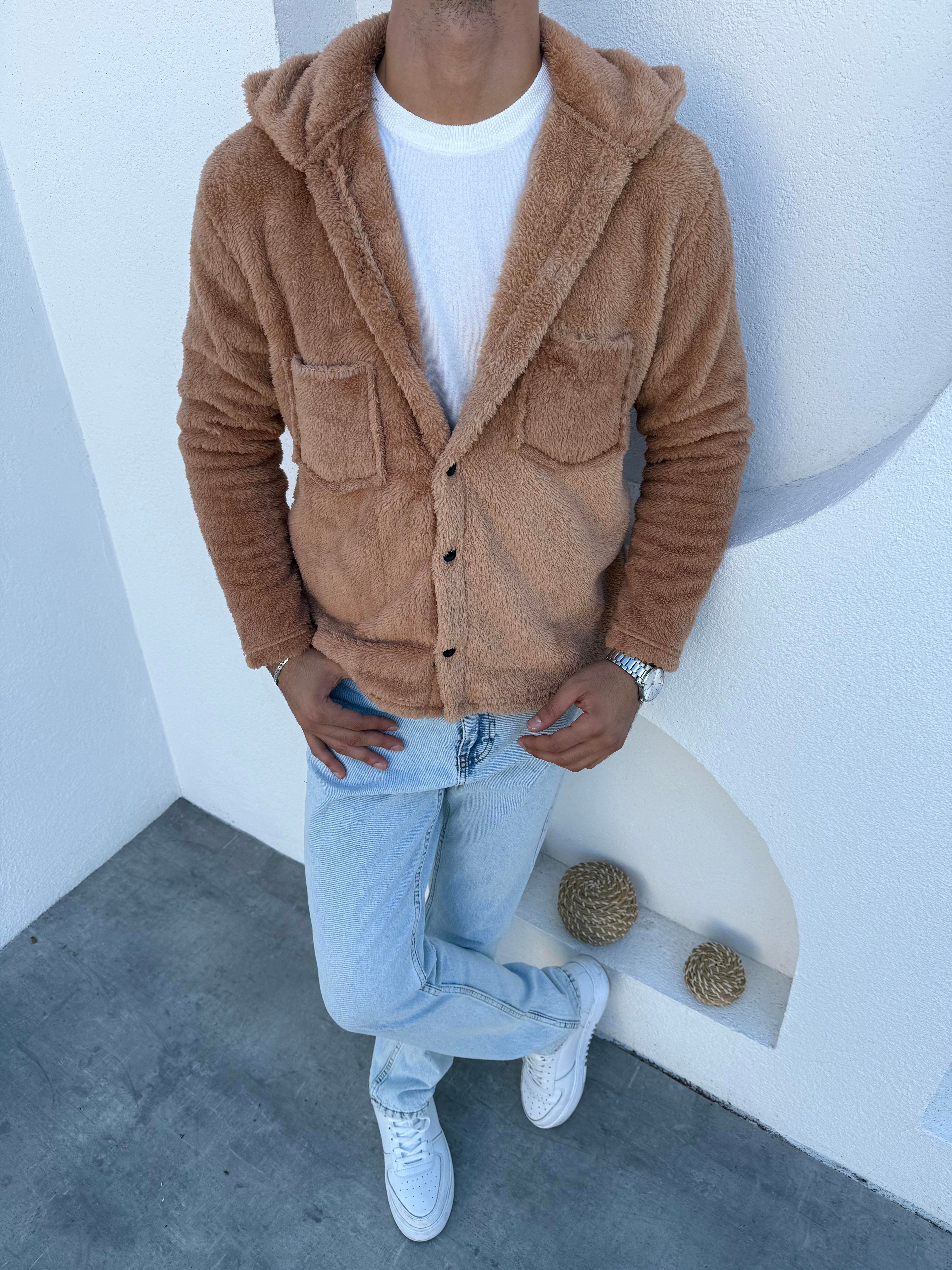 Peluş Ceket Kiremit