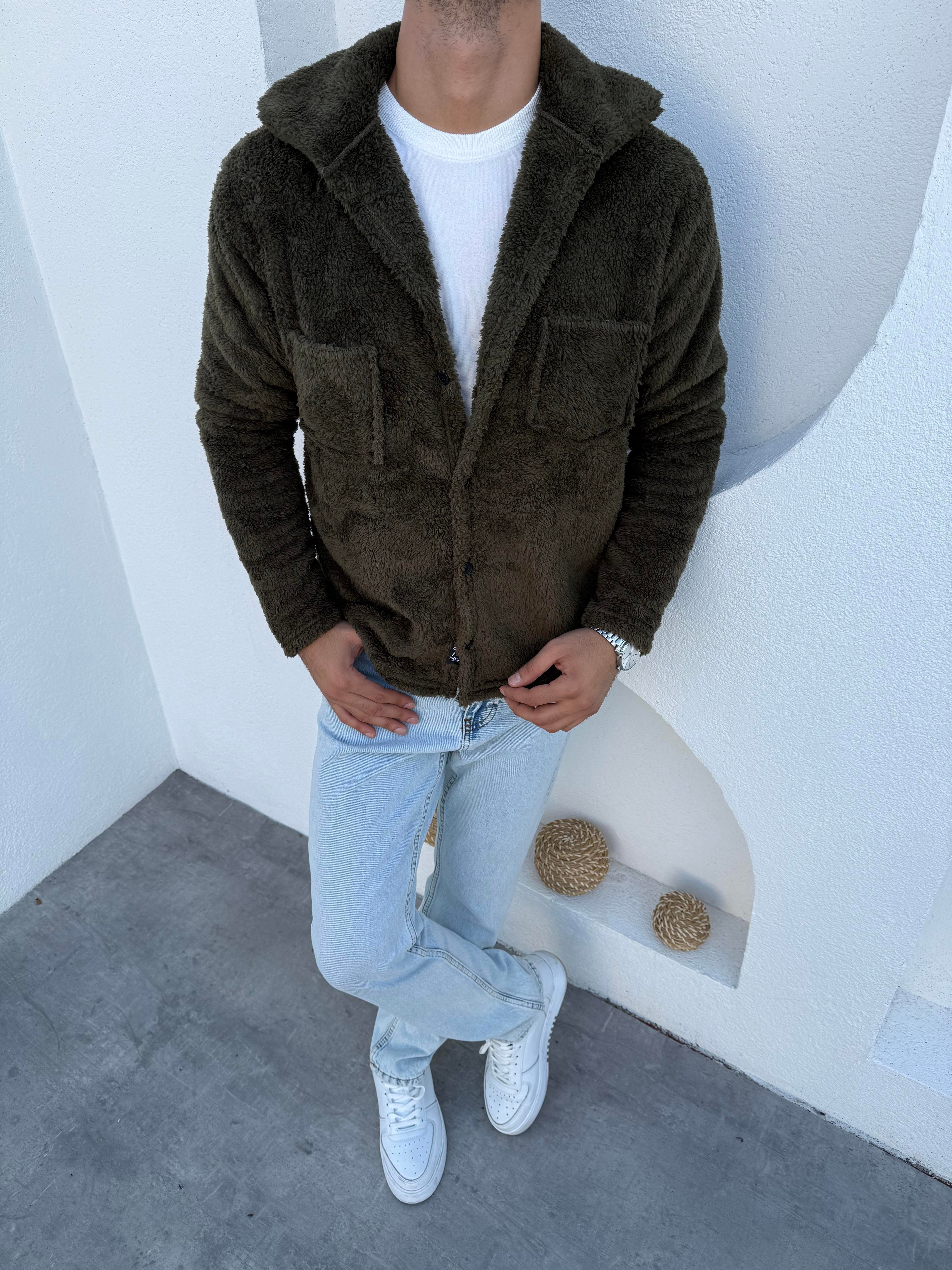 Peluş Ceket Yeşil