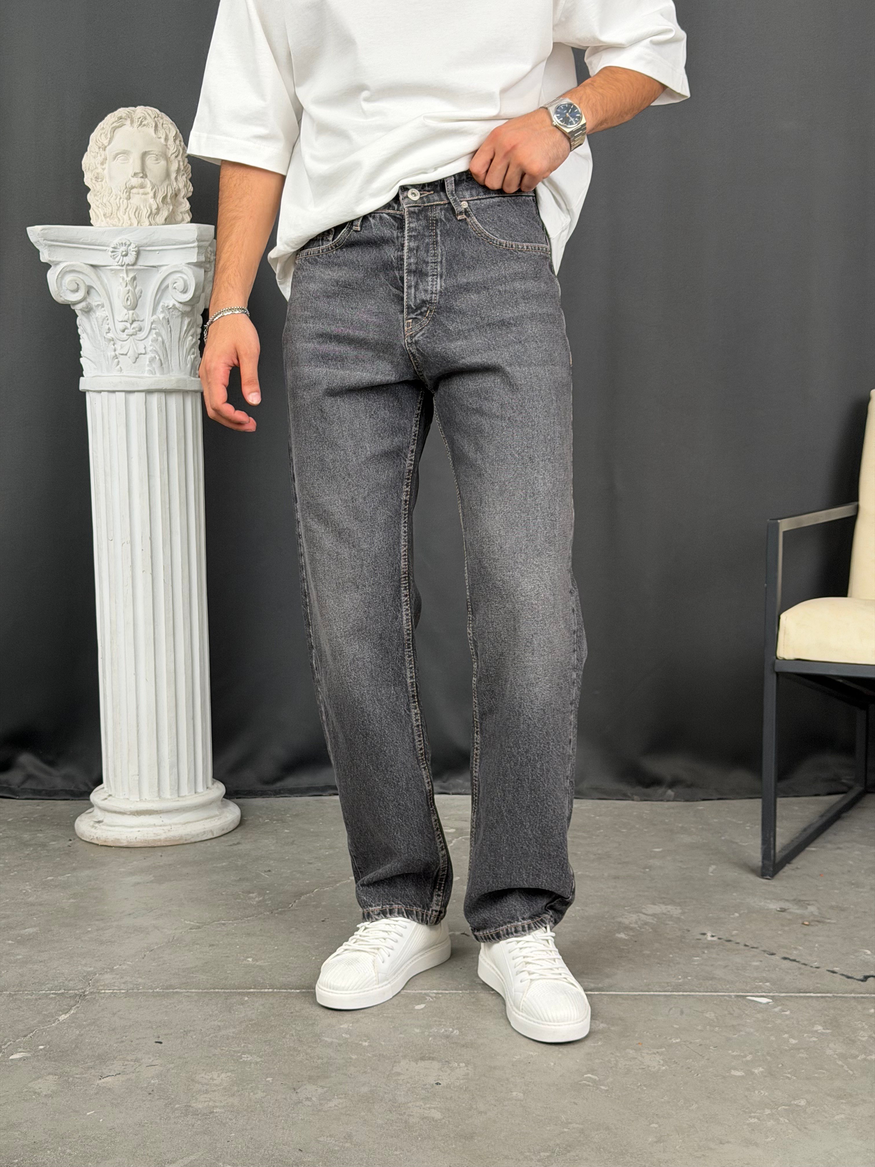 Premium Regular Kalıp Denim Pantolon Antrasit