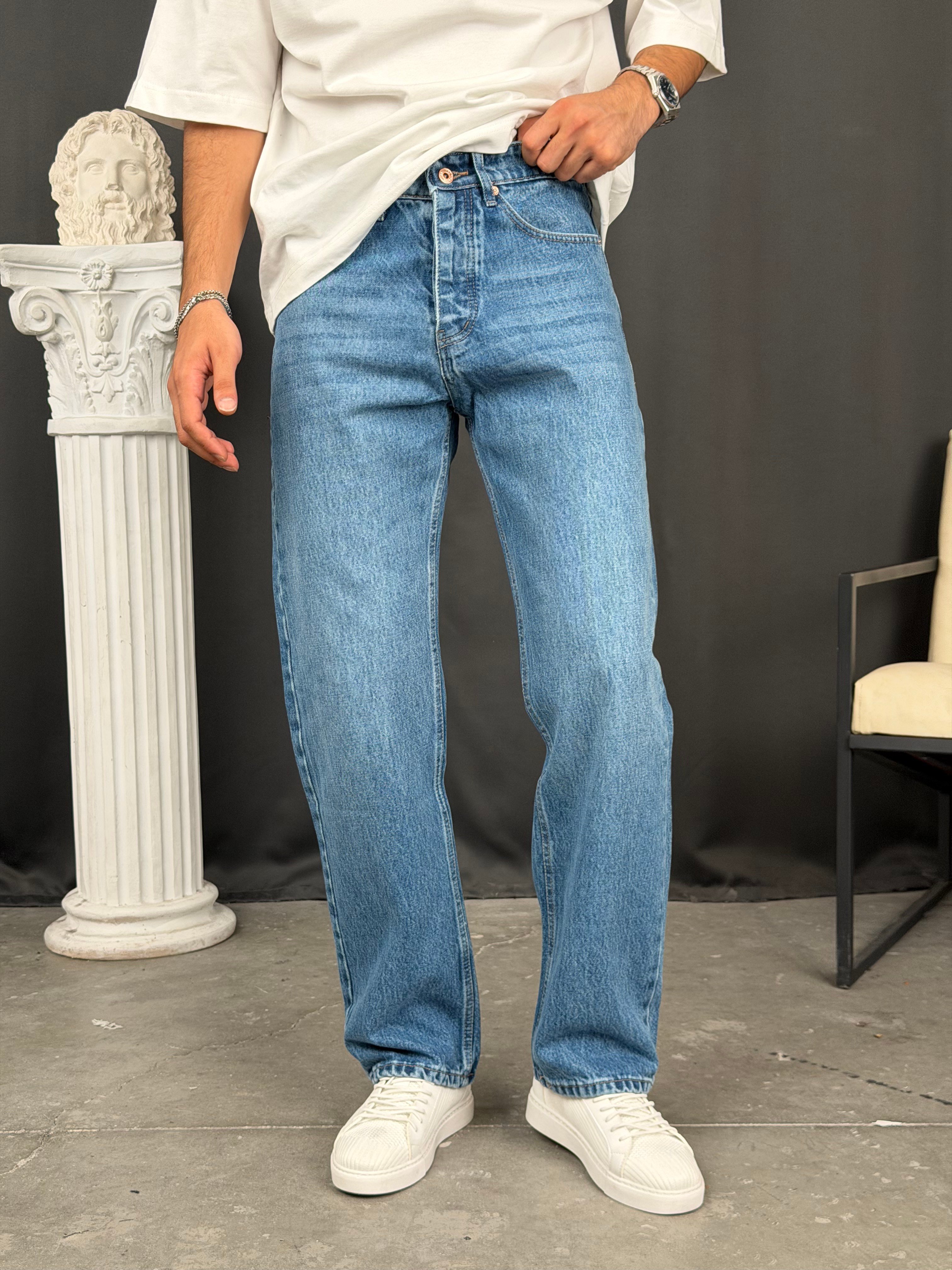 Premium Regular Kalıp Denim Pantolon Açık Mavi