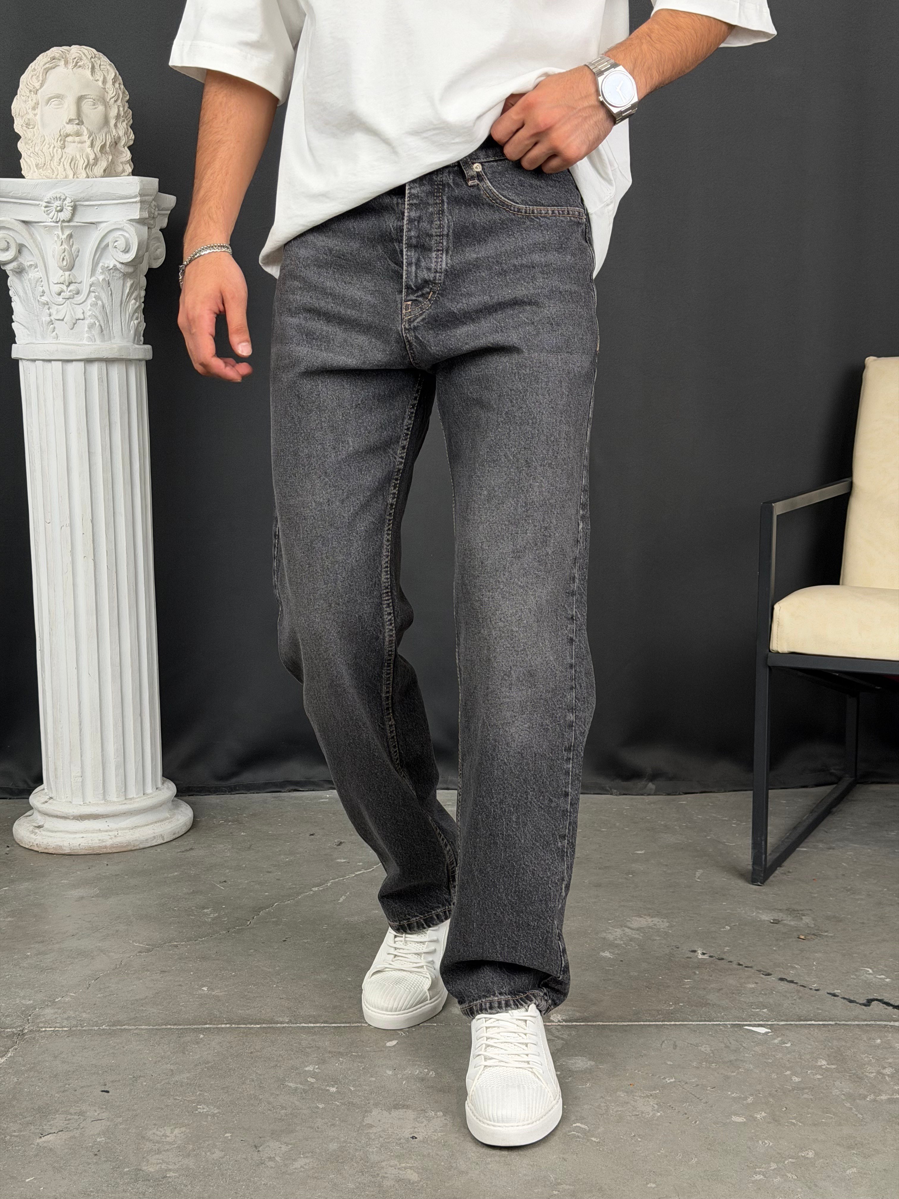 Premium Regular Kalıp Denim Pantolon Antrasit