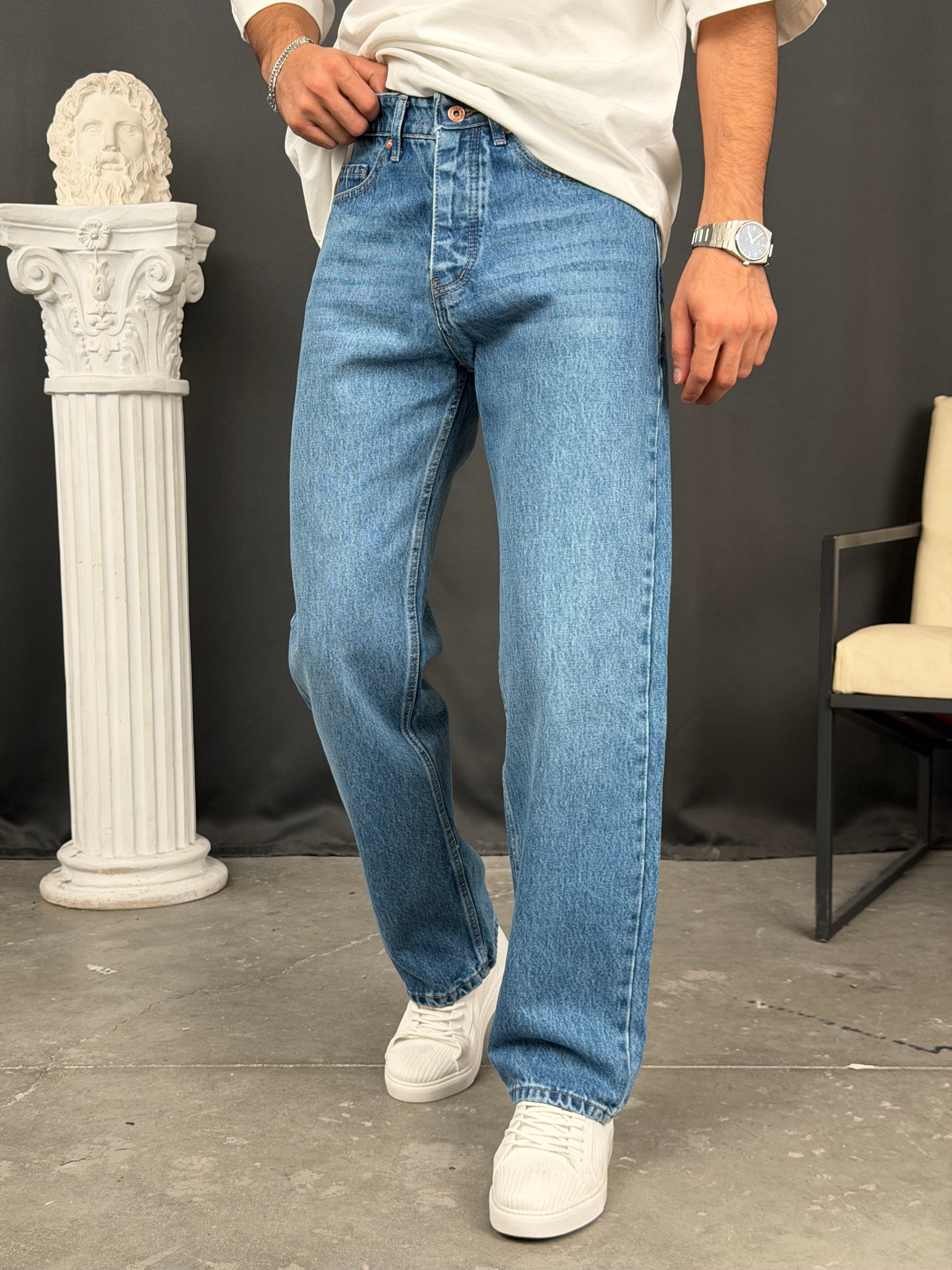 Premium Regular Kalıp Denim Pantolon Açık Mavi