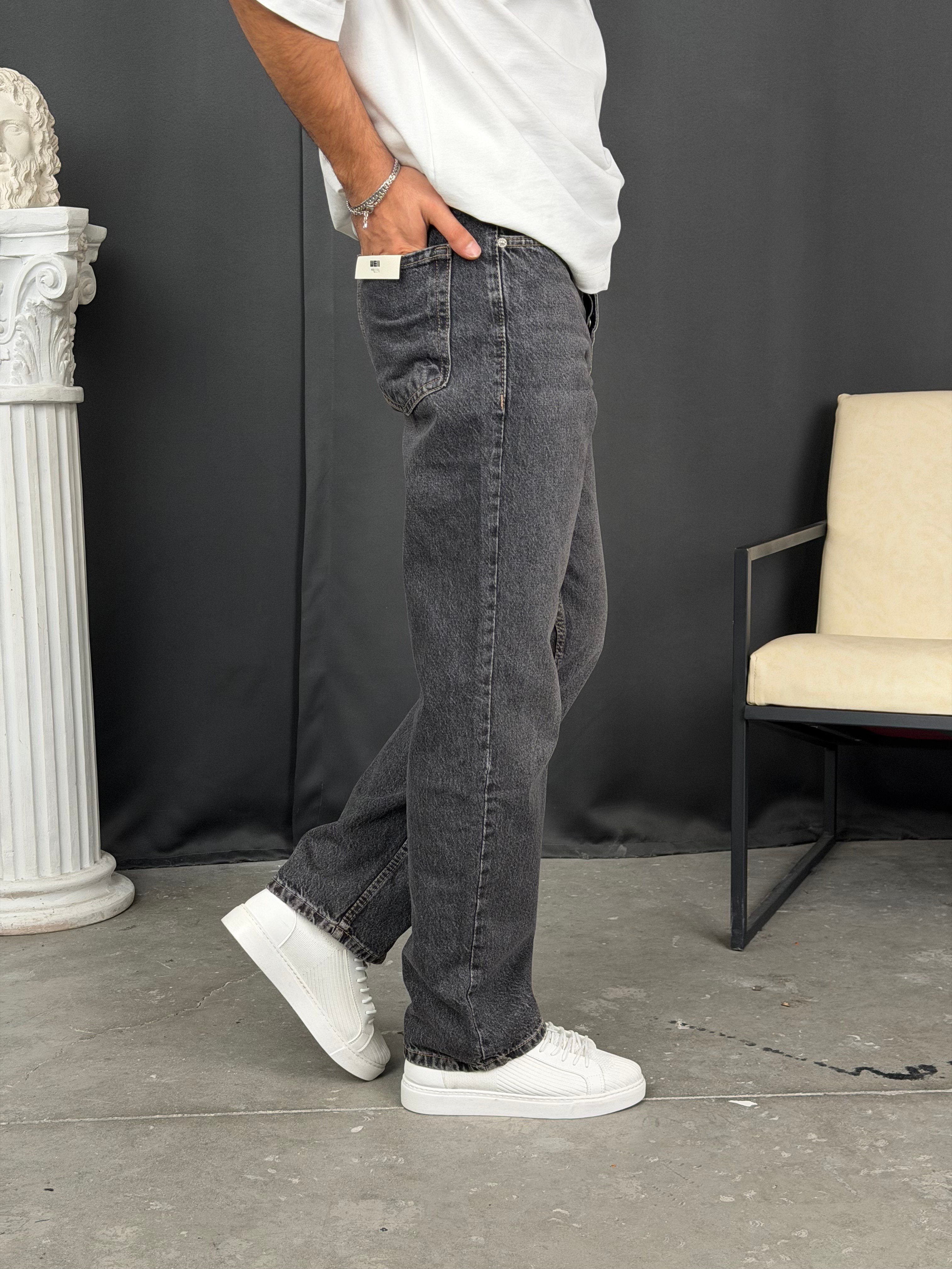 Premium Regular Kalıp Denim Pantolon Antrasit