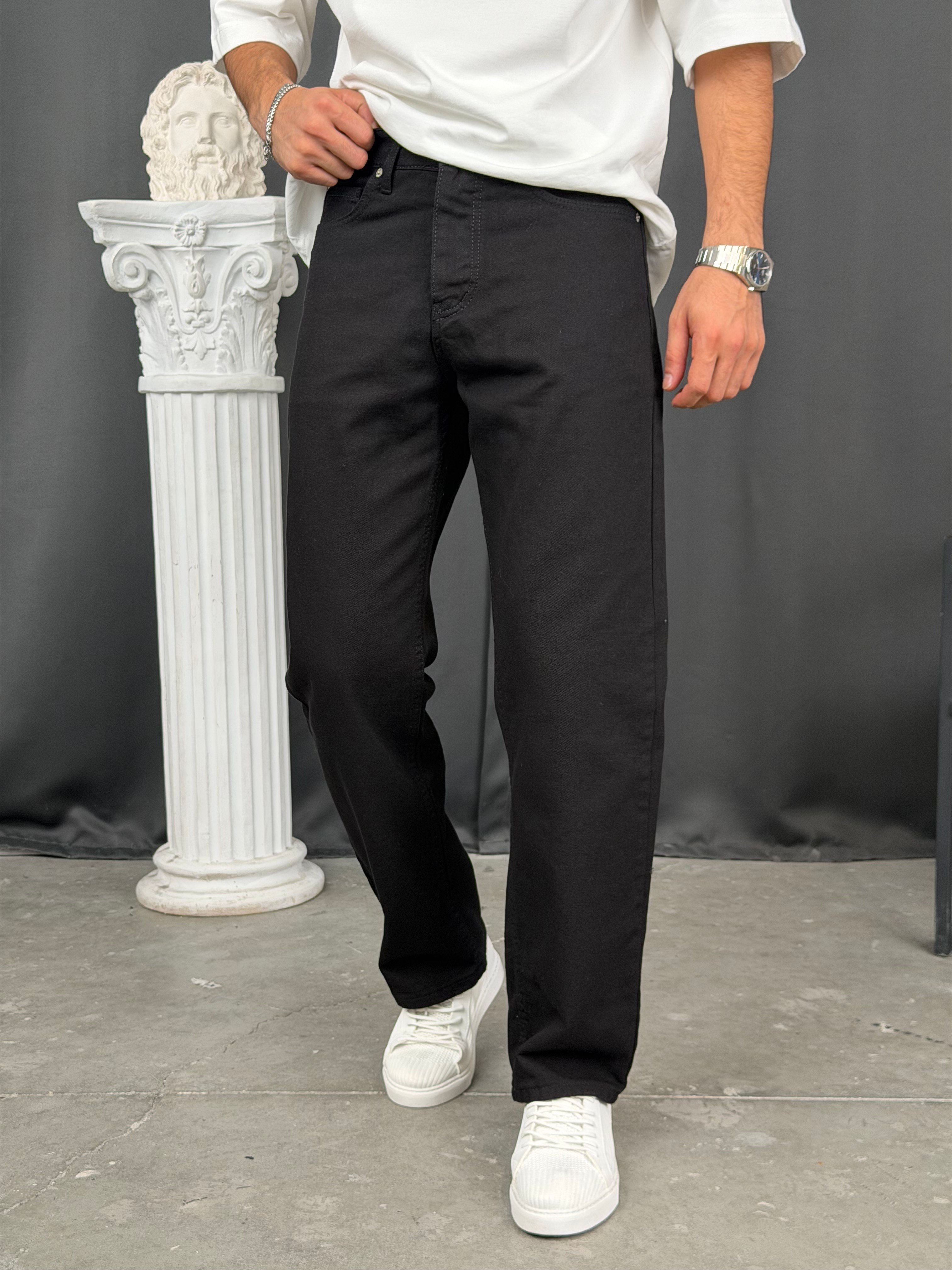 Premium Regular Kalıp Denim Pantolon Siyah