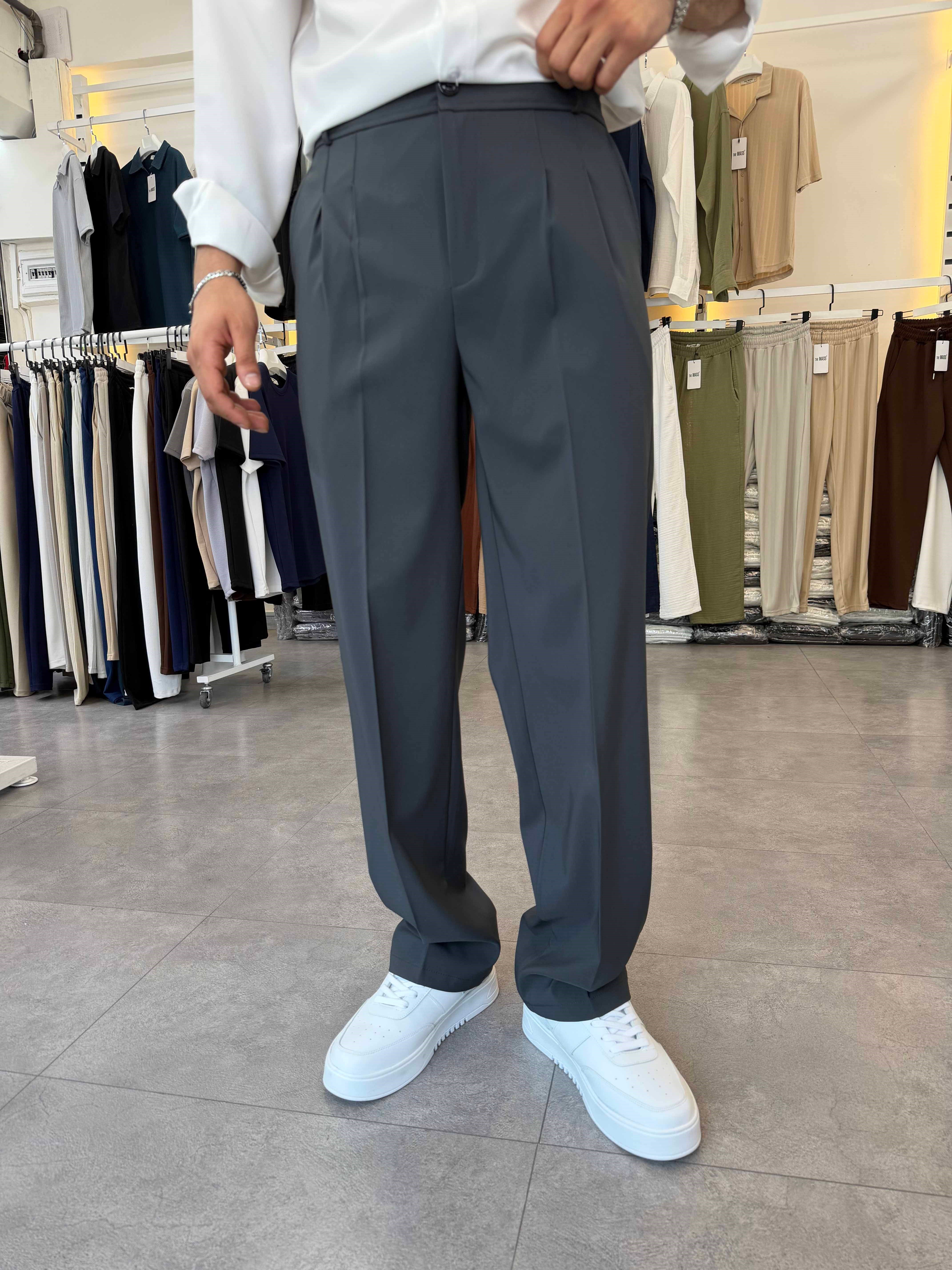 Premium Tensel Paraşüt Baggy Pantolon Antrasit
