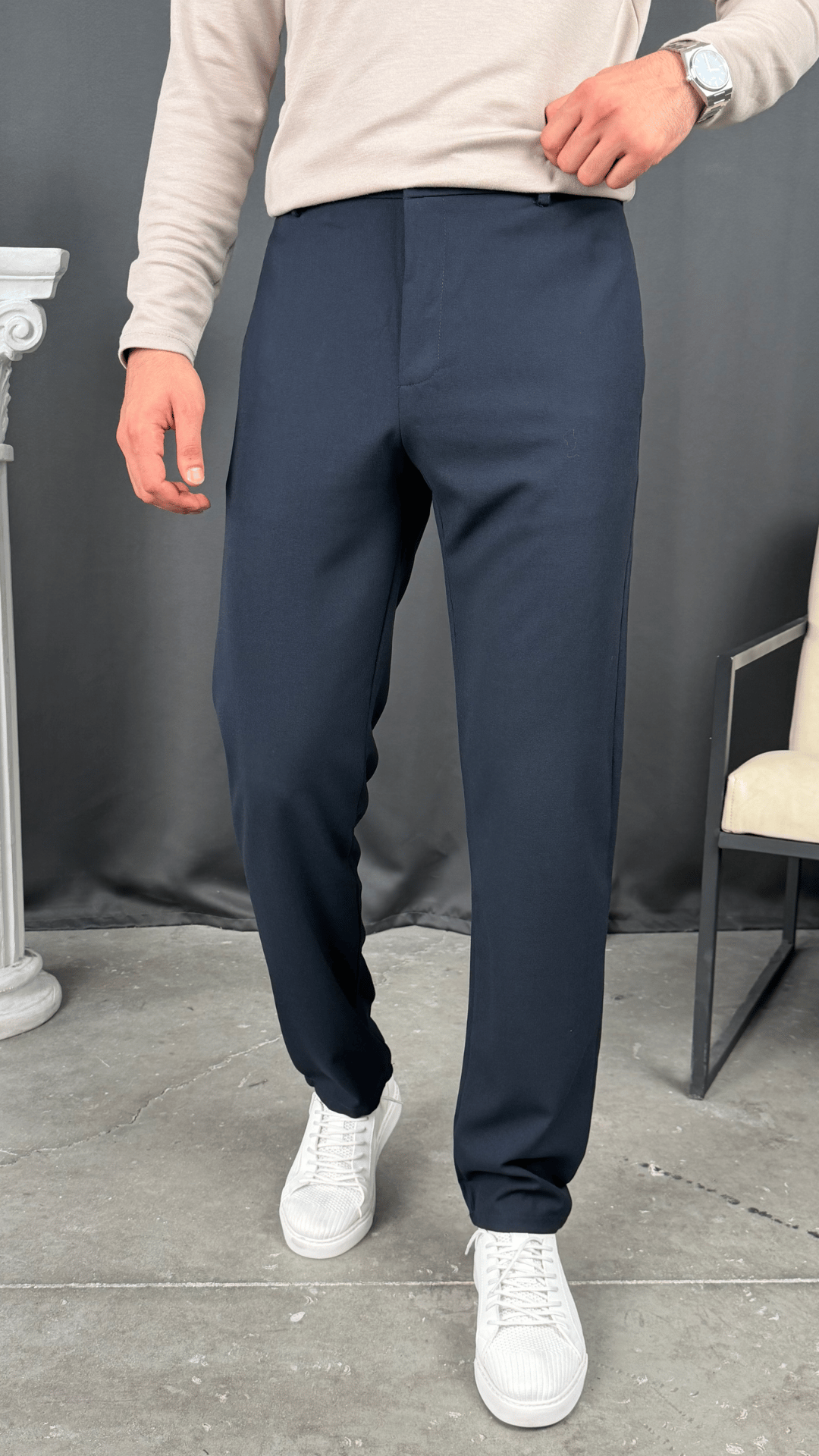 Premium WE11 Regular Kumaş Pantolon Lacivert