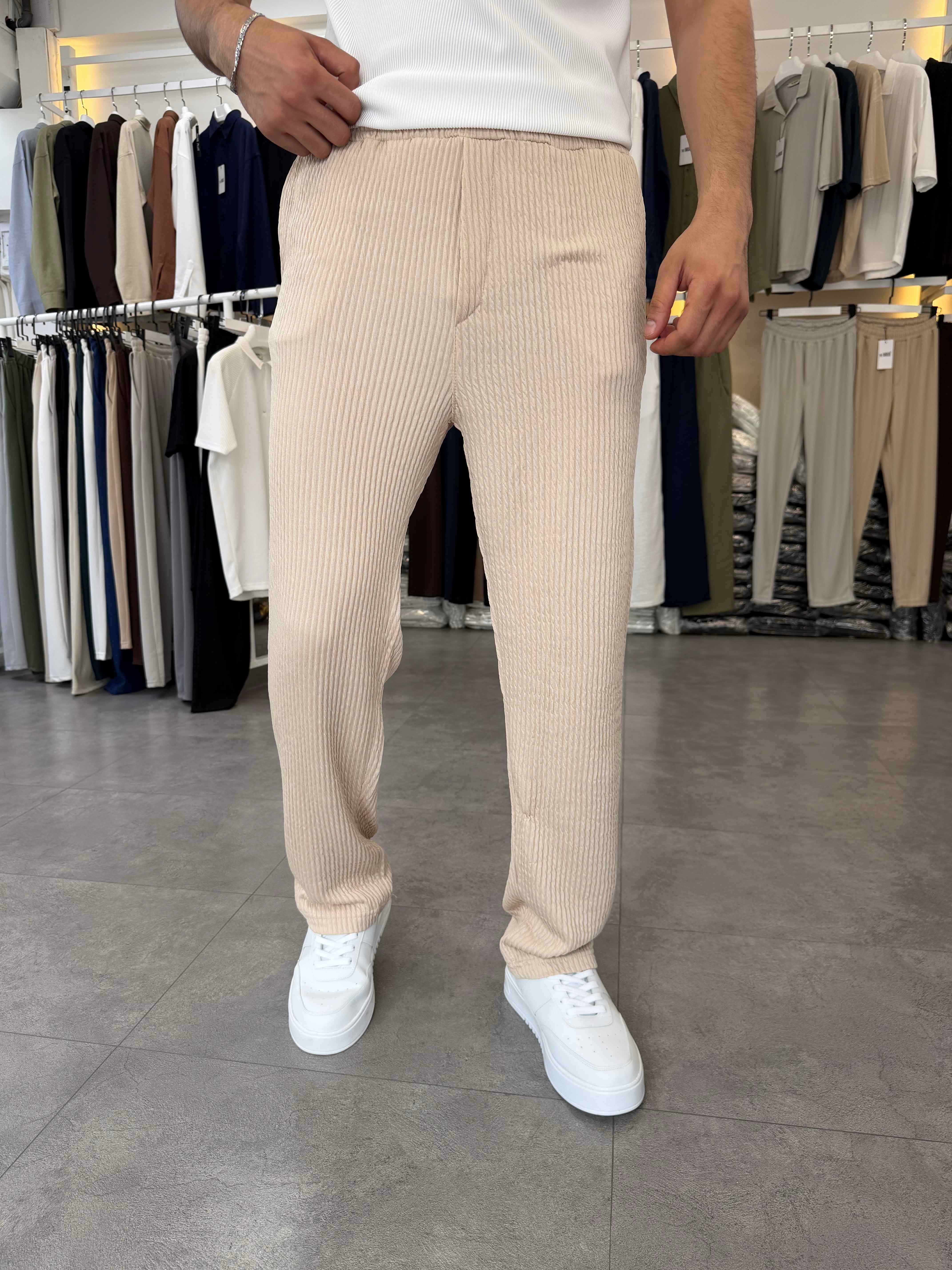 Ray Desen Baggy Pantolon Bej