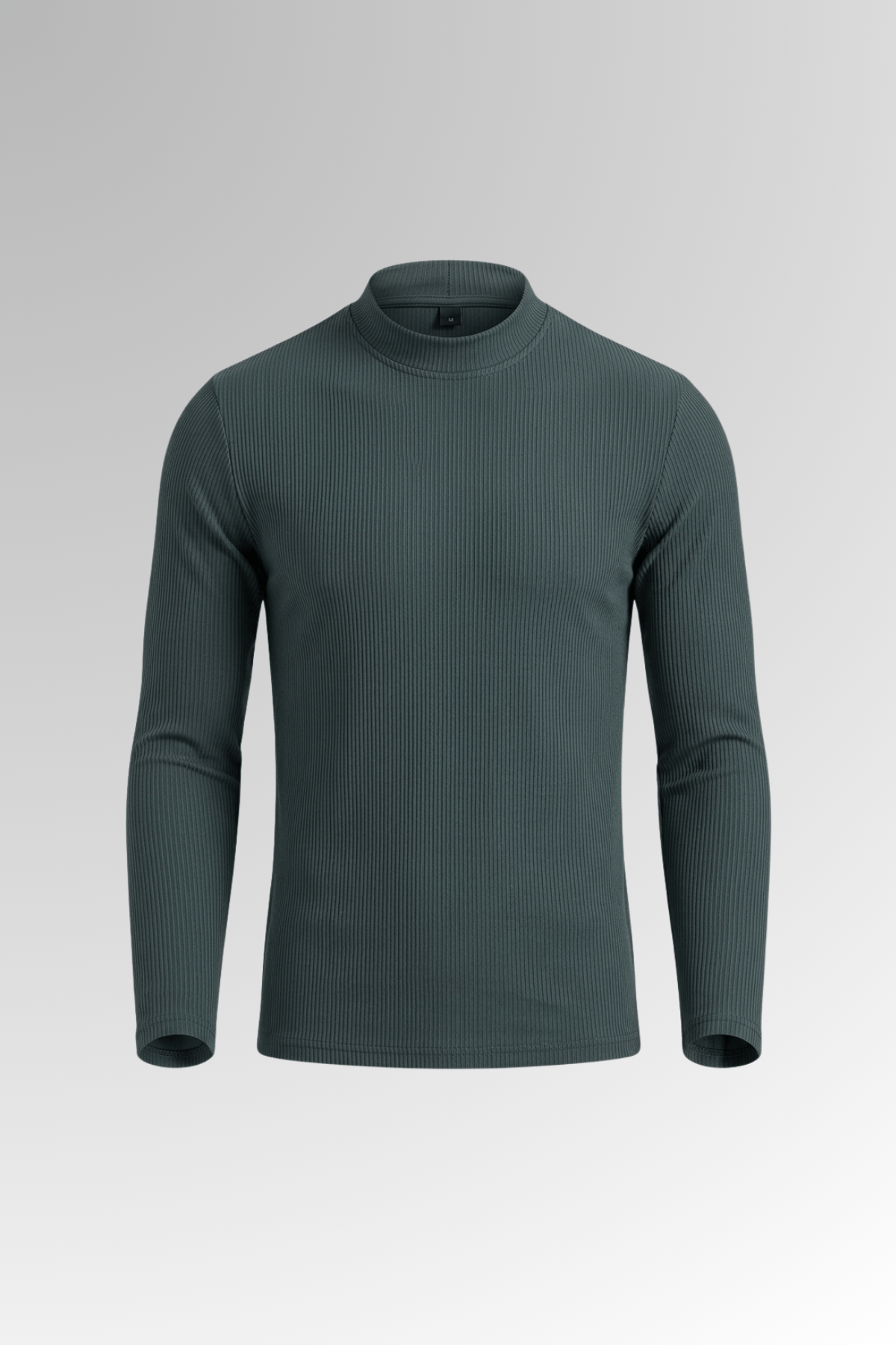 Şardonlu Ottoman Kumaş Yarım Balıkçı Boğaz Sweatshirt Lacivert