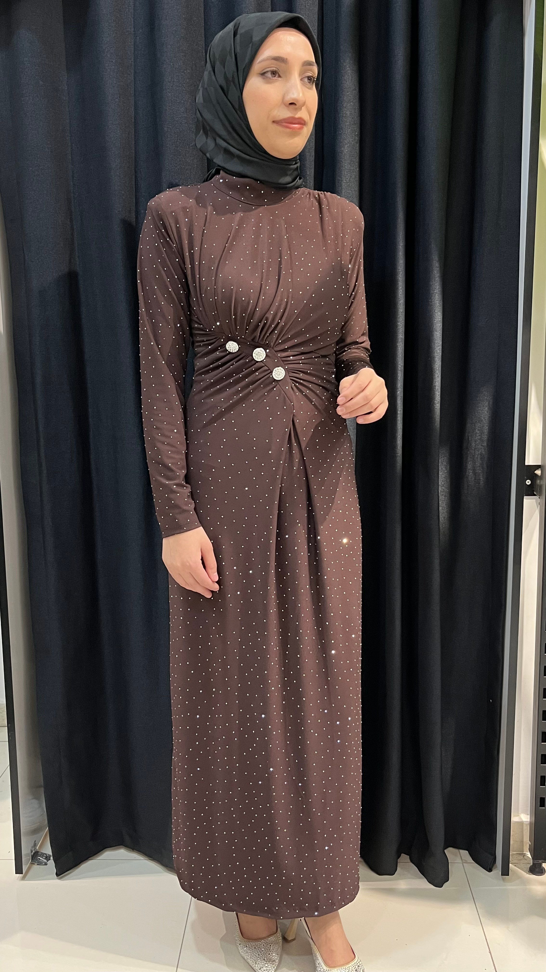 Lunera Sandy Elbise - Kahverengi