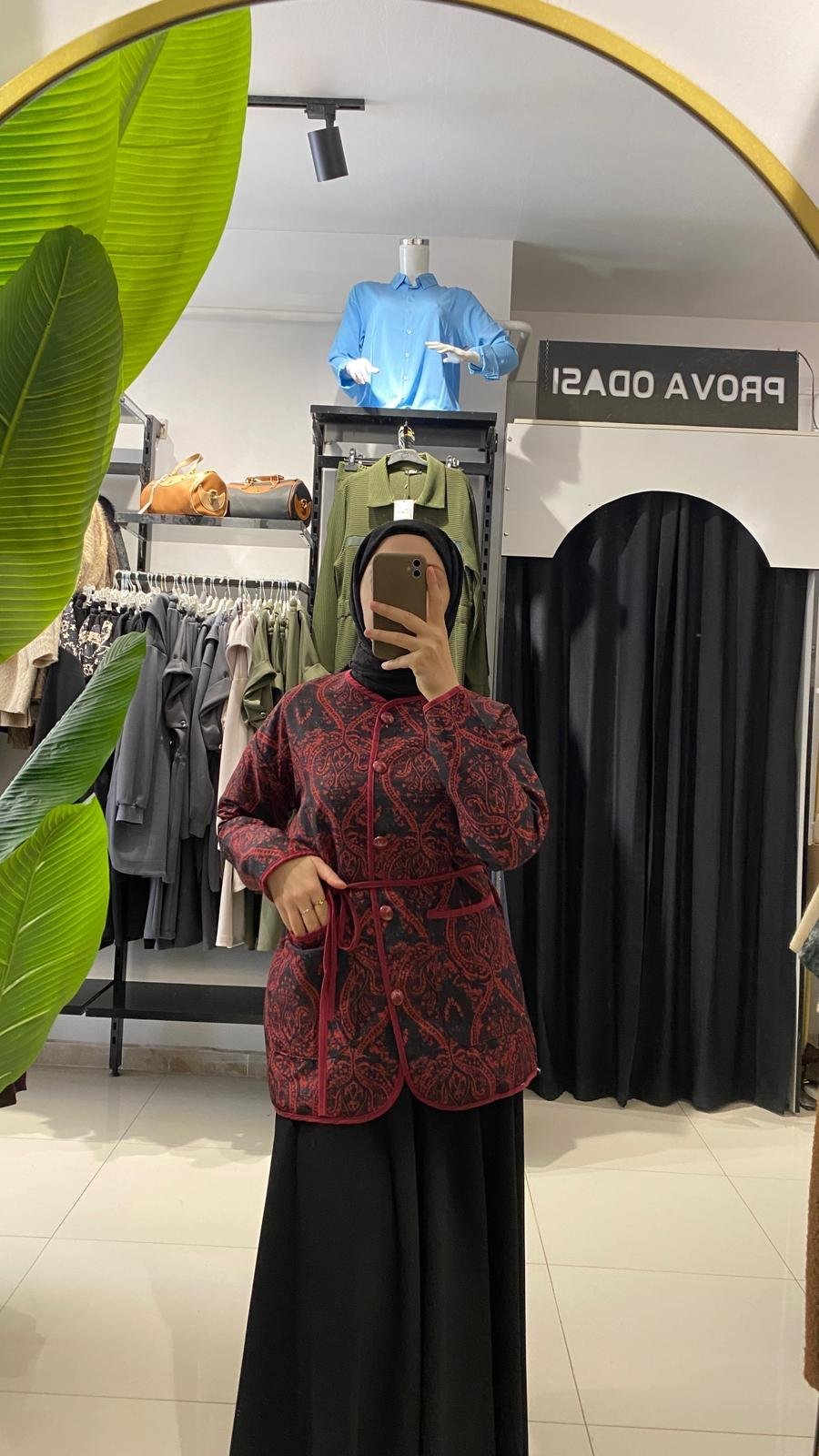 NurEtnik Dokulu Premium Ceket – Zarif & Modern Stil