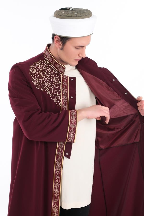 İmam Cübbesi | Yarım Astarlı Nakışlı ve Bordürlü CübbeİMAM CÜBBESİ YARIM ASTARLI 