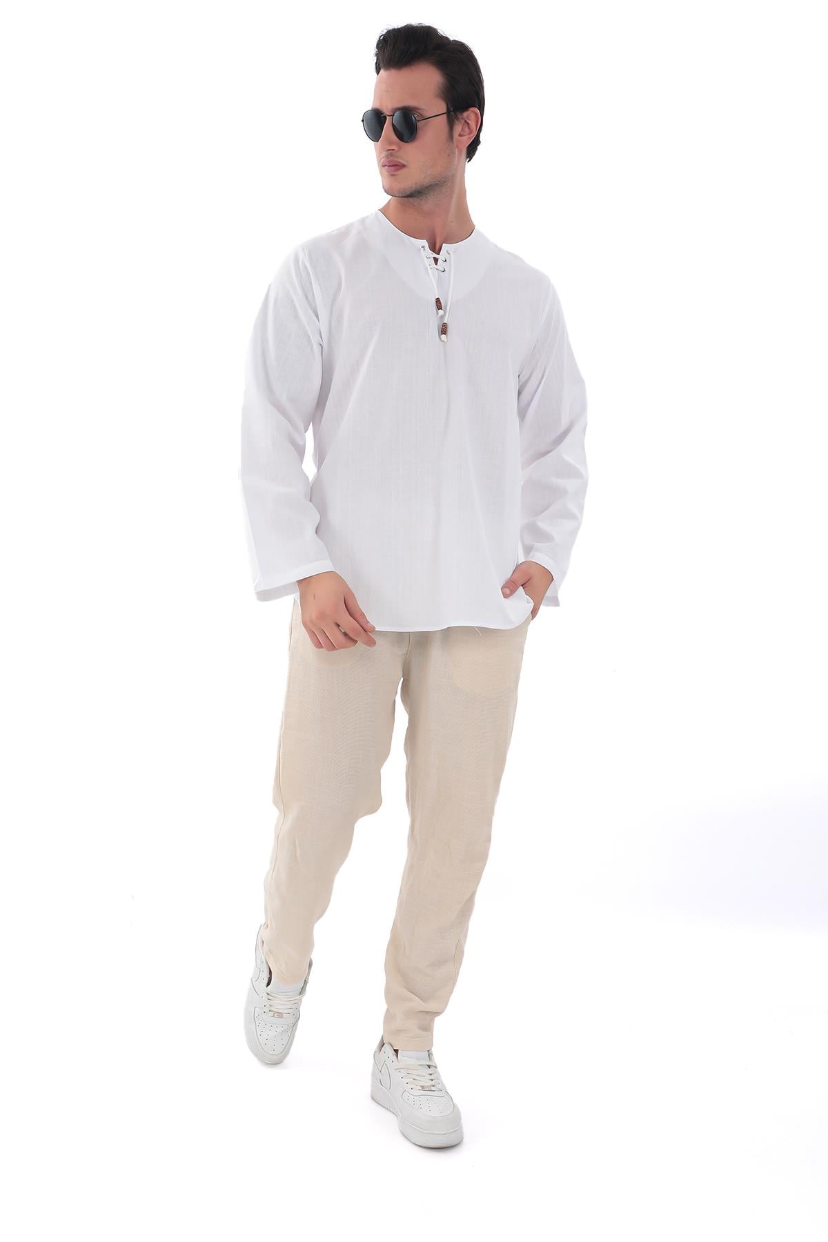 Oversize Gömlek İpli Model 