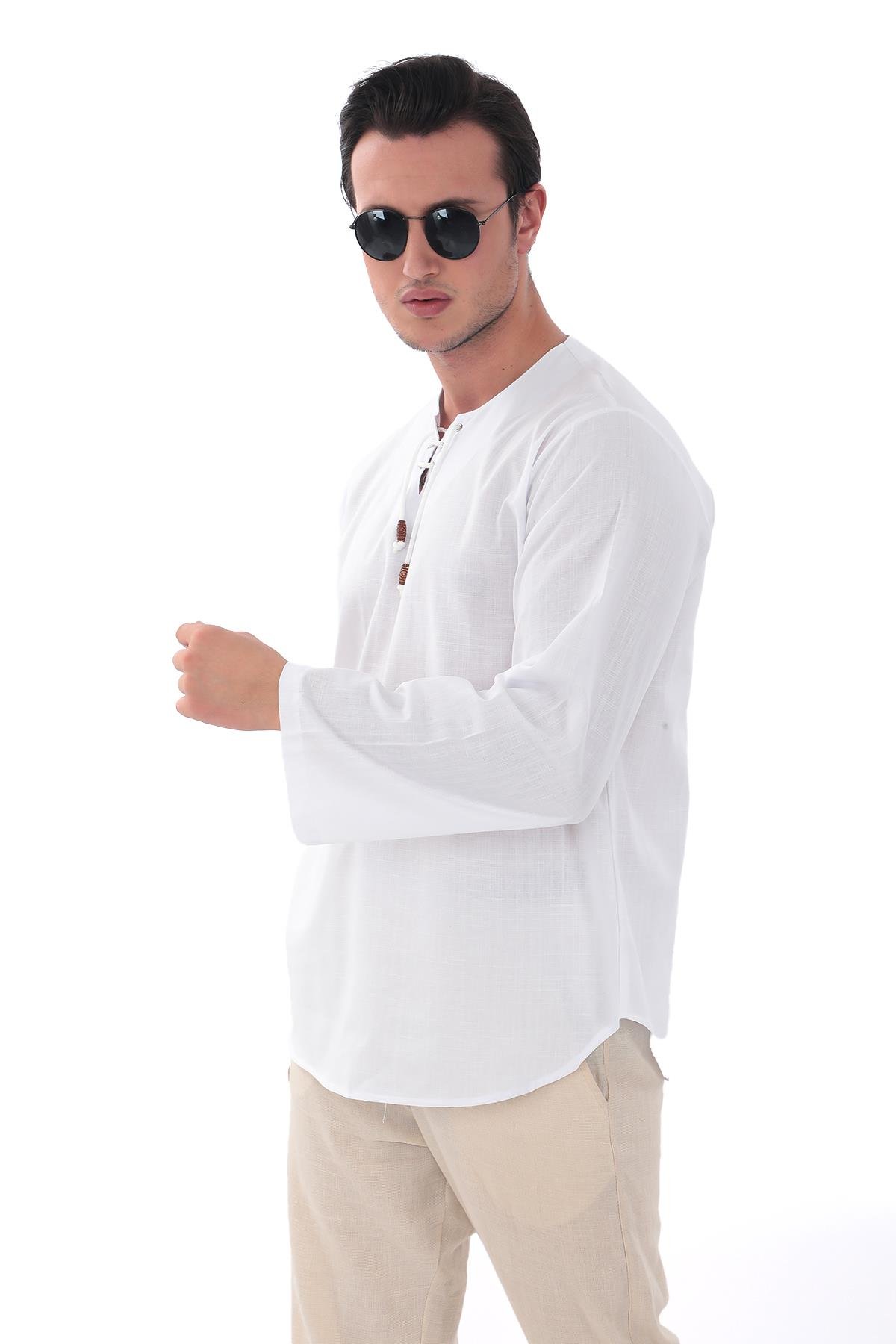 Oversize Gömlek İpli Model 