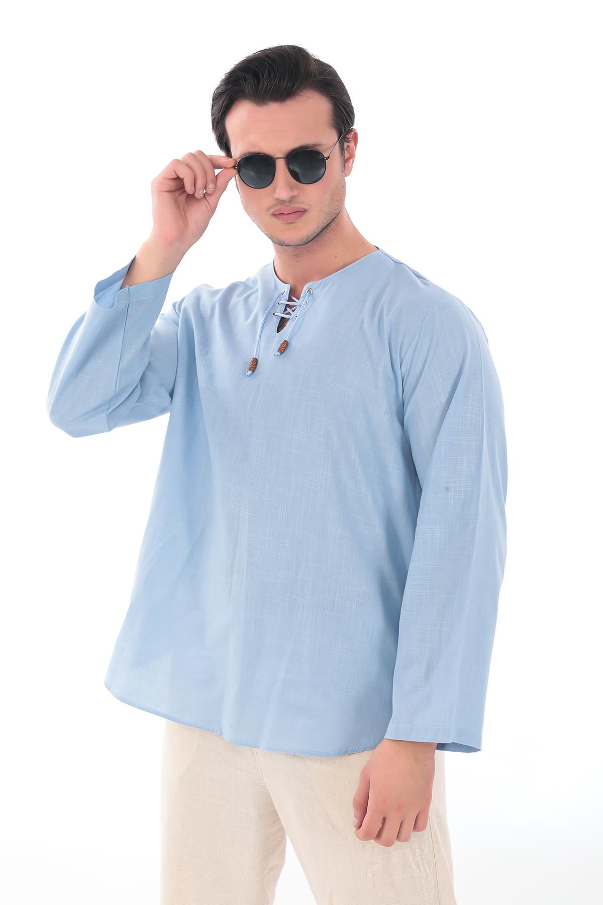 Oversize Gömlek İpli Model 