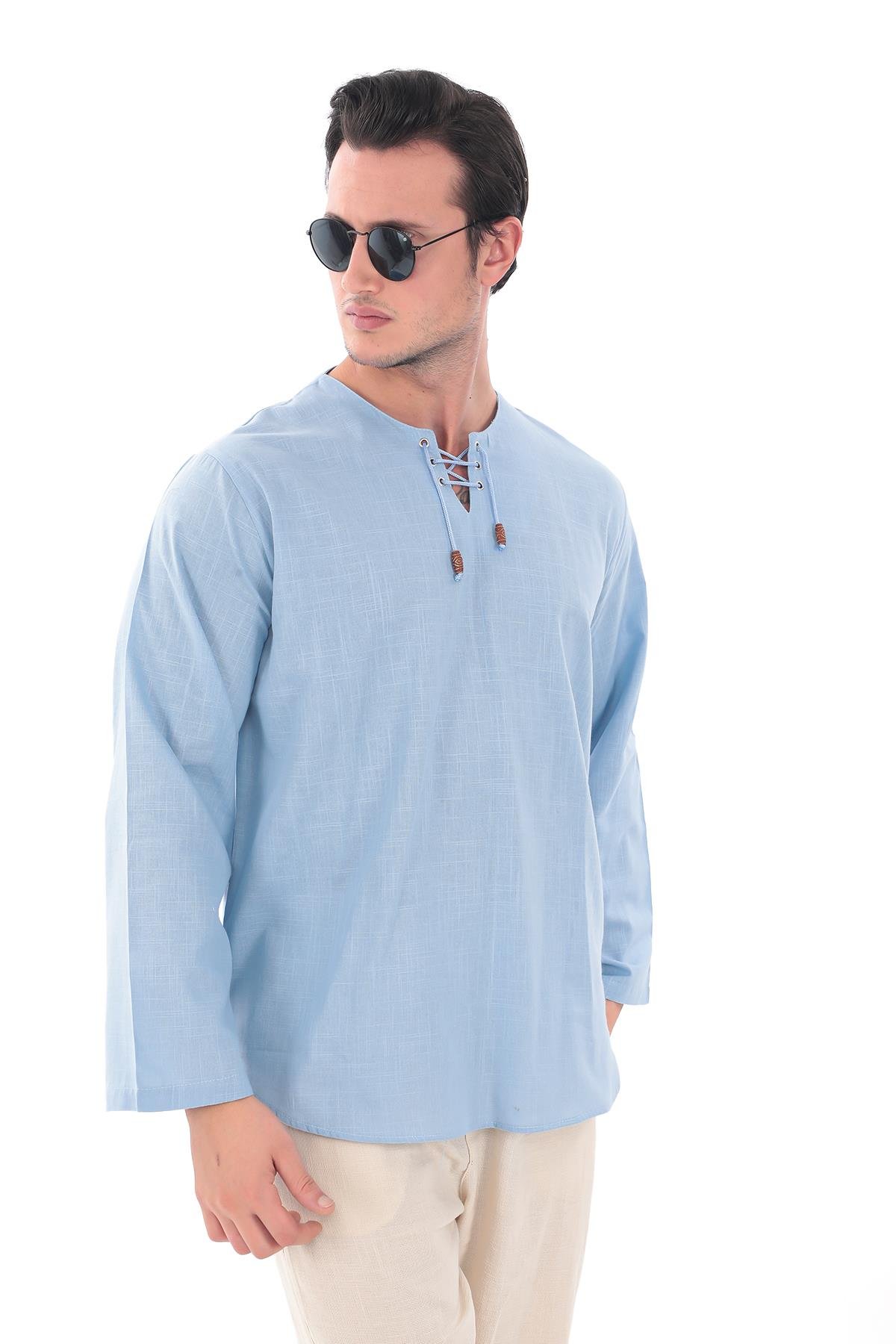 Oversize Gömlek İpli Model 