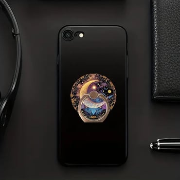 Ay ve Evren Temalı Telefon Yüzüğü