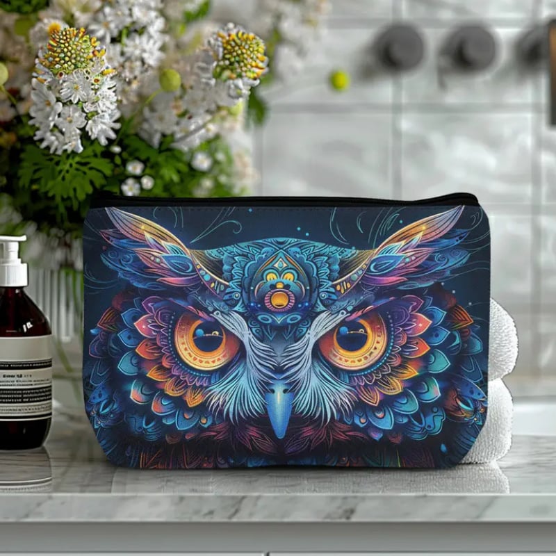 Gece Bilgesi Baykuş Kozmetik Çantası