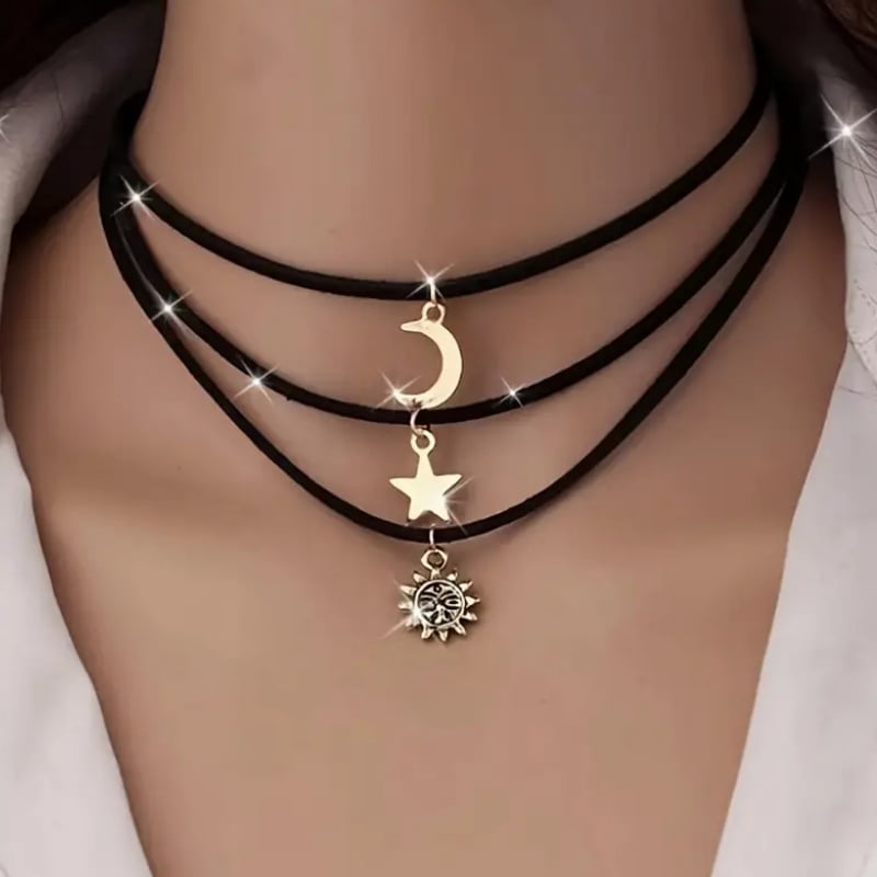 Gökyüzü Esintisi Vintage 3'lü Kolye Seti