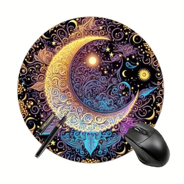 Güneş & Ay Temalı Yuvarlak Mousepad
