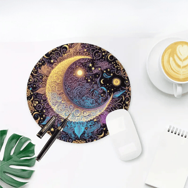 Güneş & Ay Temalı Yuvarlak Mousepad