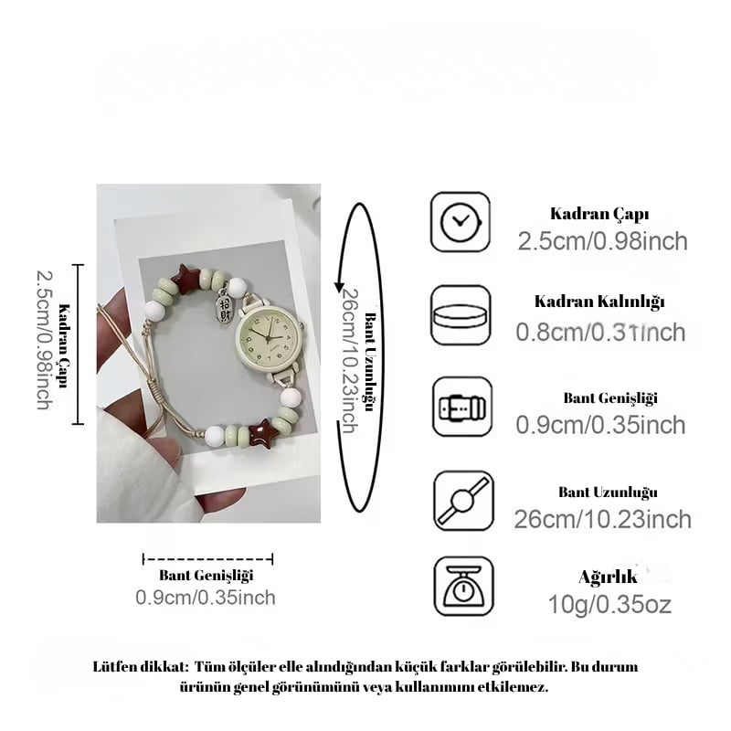 Yıldızlı Boncuk Saat