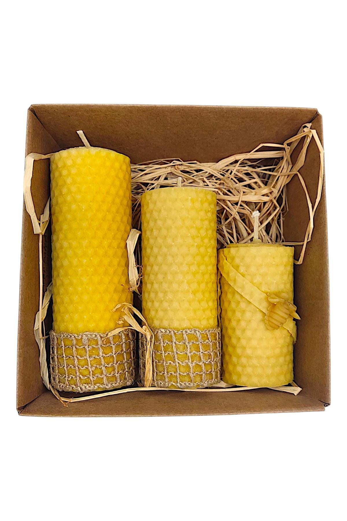 Balmumu Doğal Mum (3lü Set)