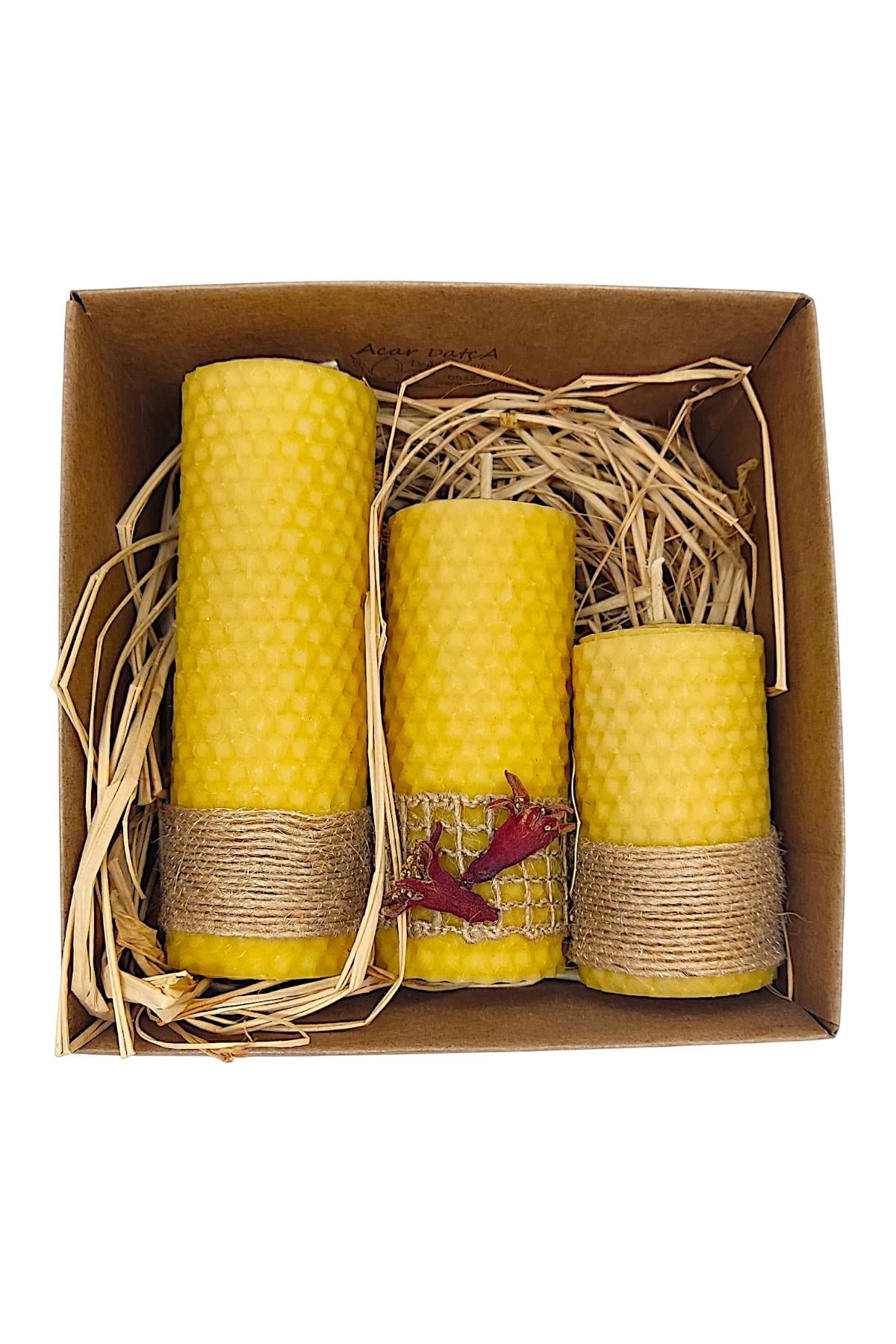 Balmumu Doğal Mum (3lü Set)