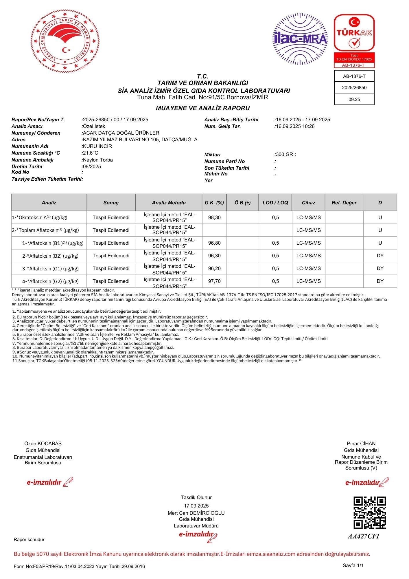 Kuru İncir 500 gr